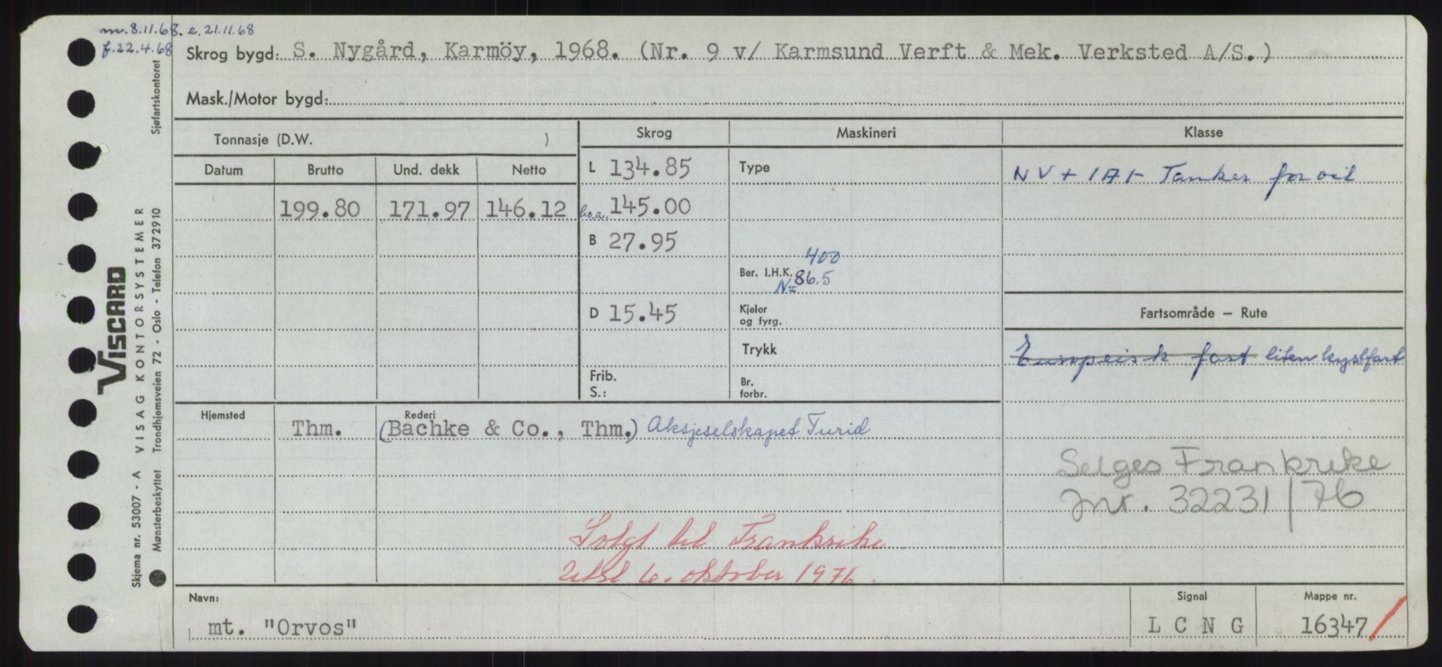 Sjøfartsdirektoratet med forløpere, Skipsmålingen, RA/S-1627/H/Hd/L0028: Fartøy, O, p. 379