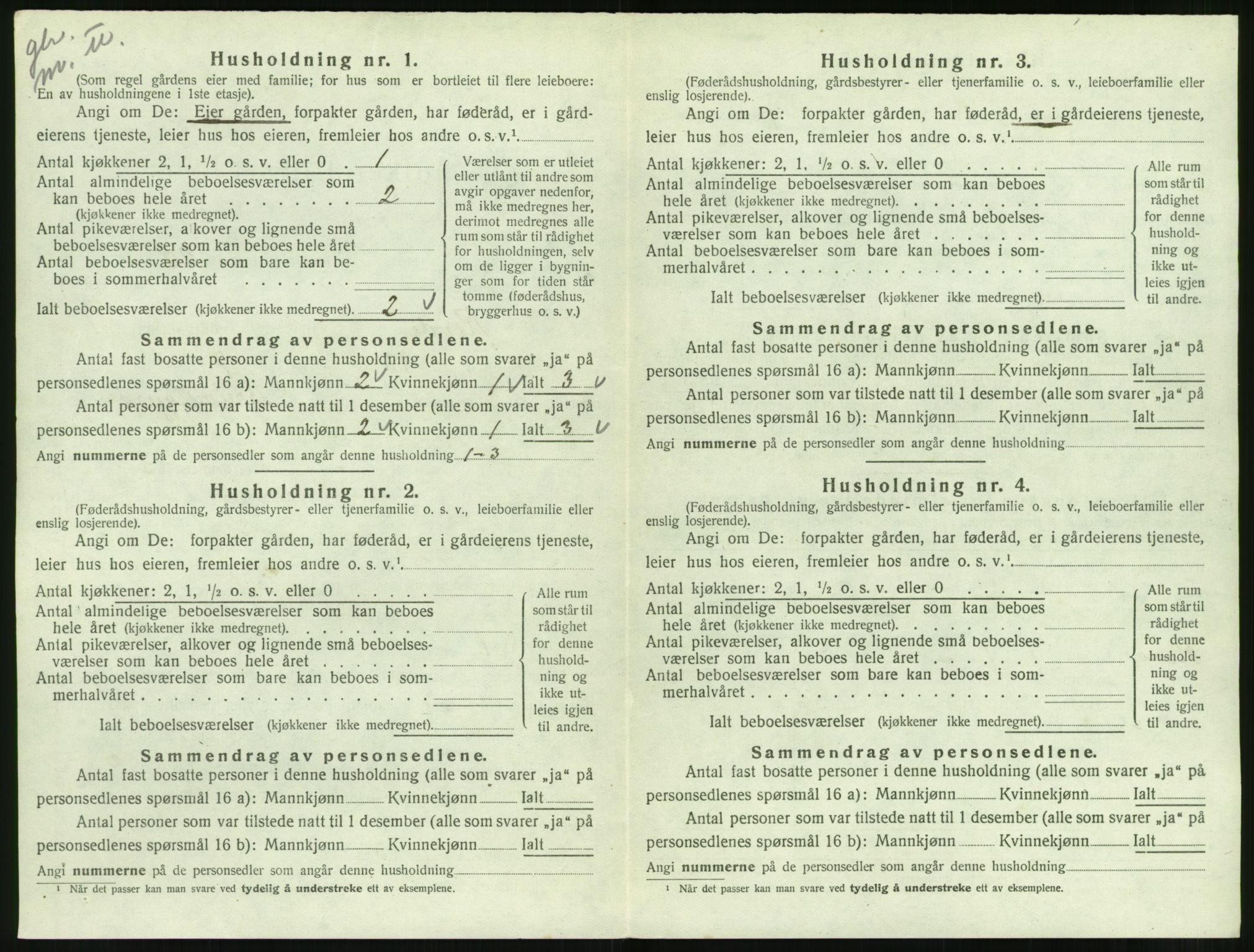 SAT, 1920 census for Rovde, 1920, p. 60