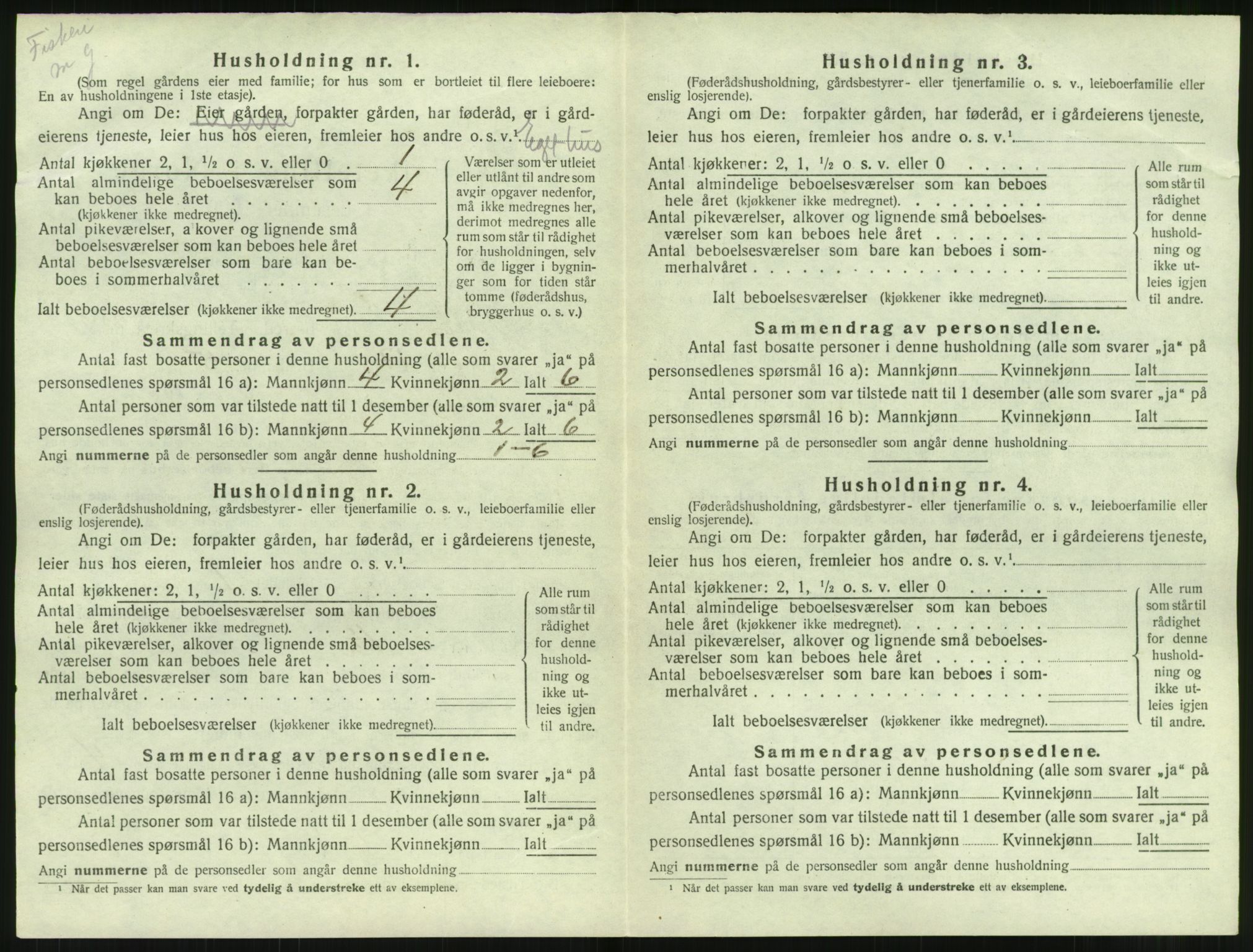 SAT, 1920 census for Værøy, 1920, p. 36