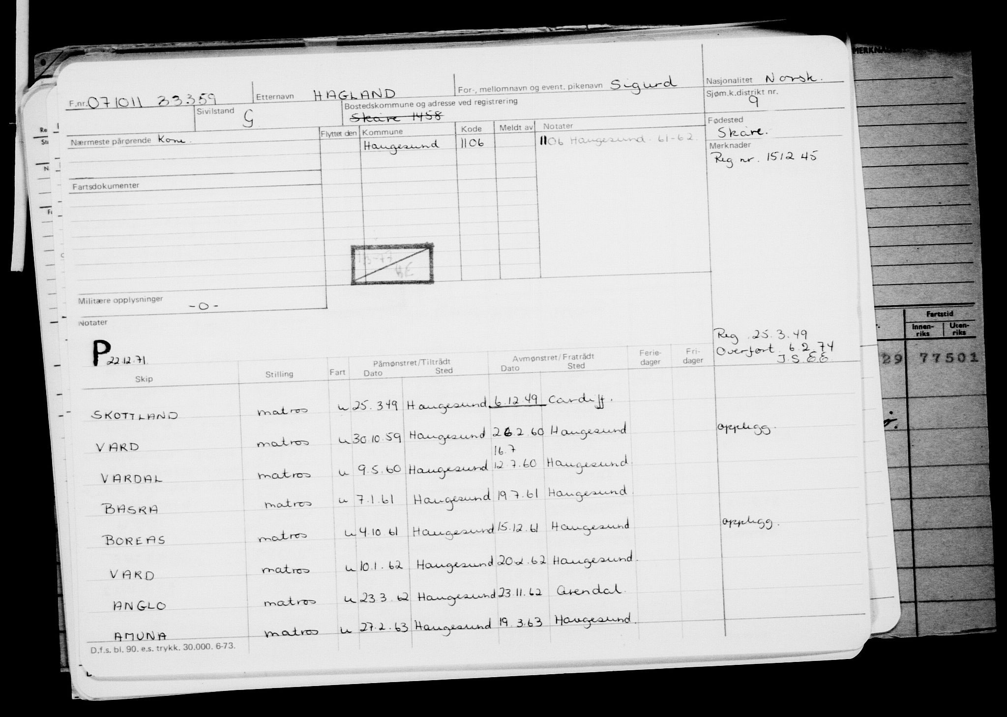 Direktoratet for sjømenn, AV/RA-S-3545/G/Gb/L0100: Hovedkort, 1911, p. 136