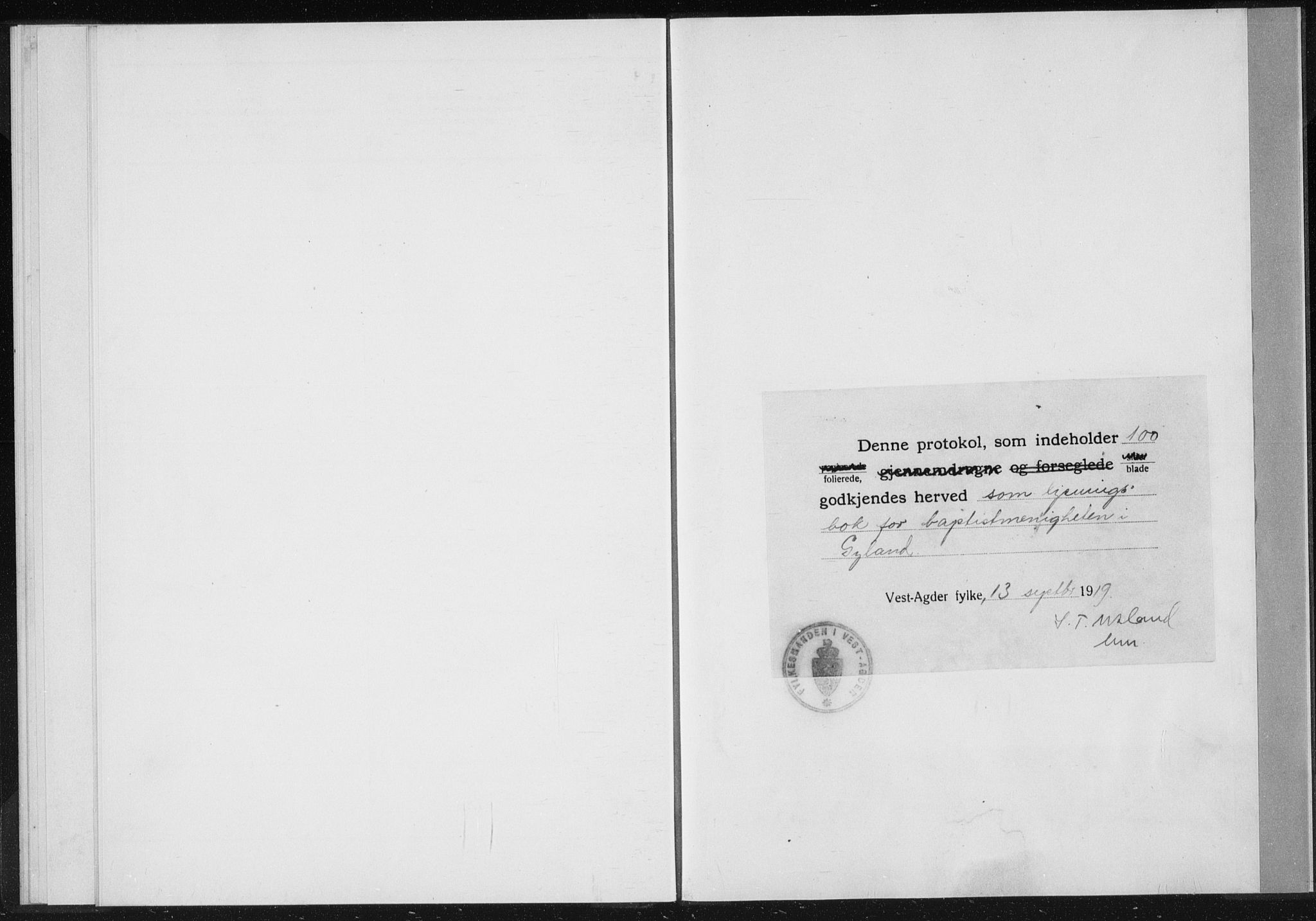 Baptistmenigheten i Gyland, AV/SAK-1292-0003/F/Fa/L0001: Dissenter register no. F 1, 1902-1937