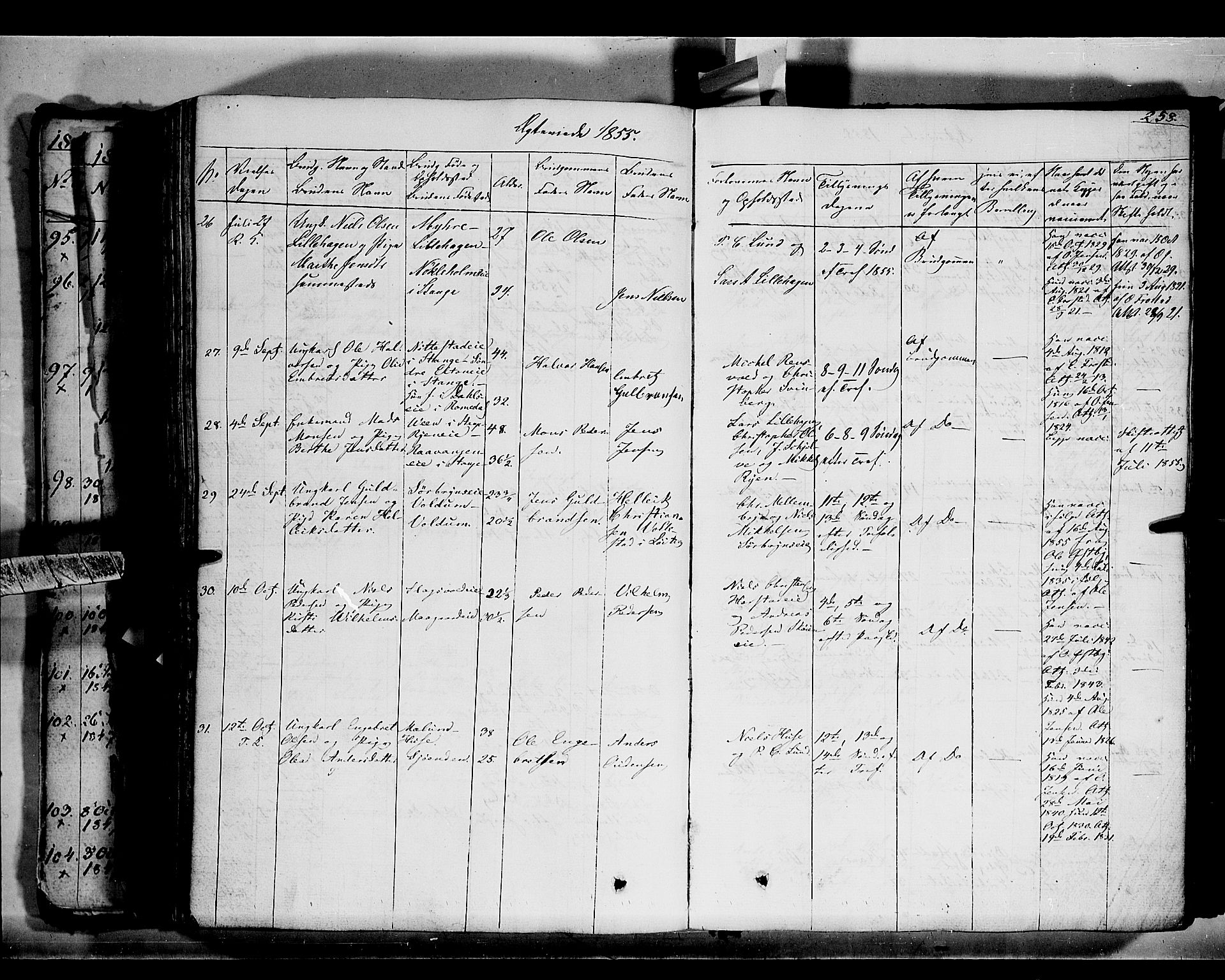 Romedal prestekontor, AV/SAH-PREST-004/K/L0004: Parish register (official) no. 4, 1847-1861, p. 258