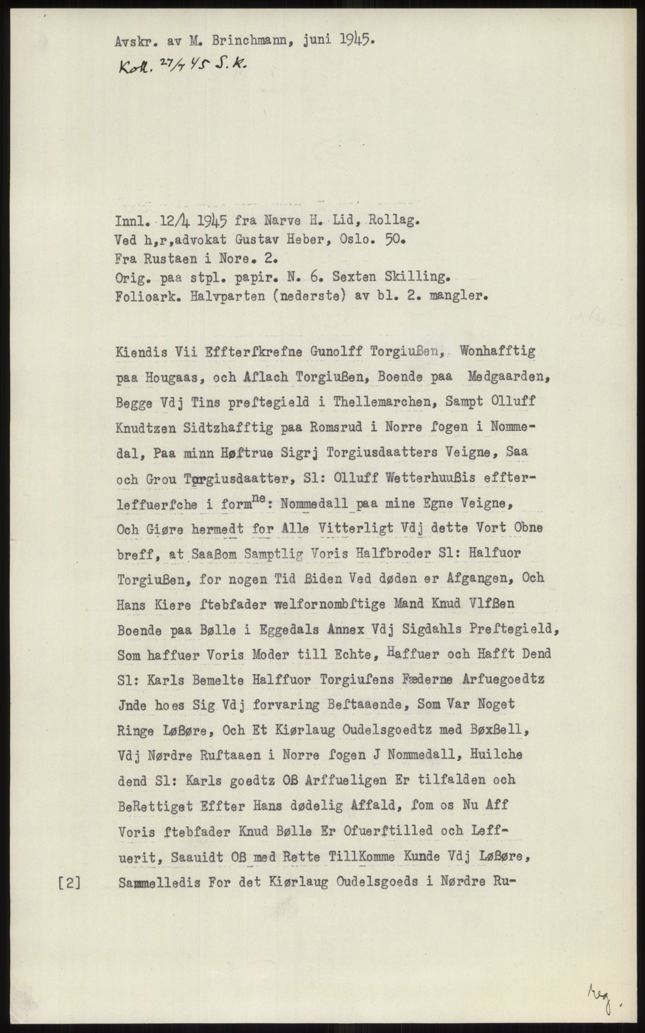 Samlinger til kildeutgivelse, Diplomavskriftsamlingen, AV/RA-EA-4053/H/Ha, p. 53