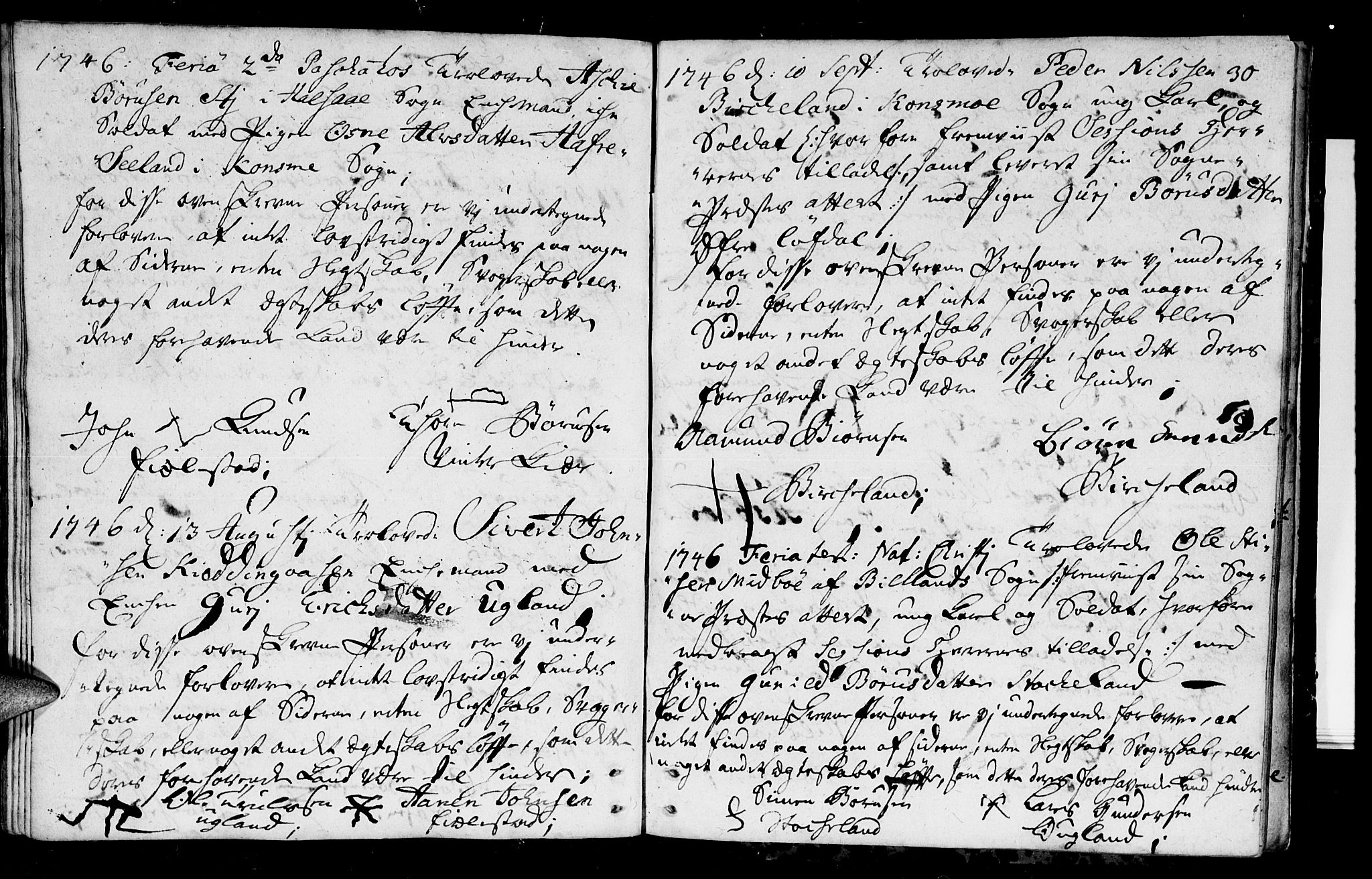 Holum sokneprestkontor, AV/SAK-1111-0022/F/Fa/Fab/L0001: Parish register (official) no. A 1, 1720-1752, p. 30