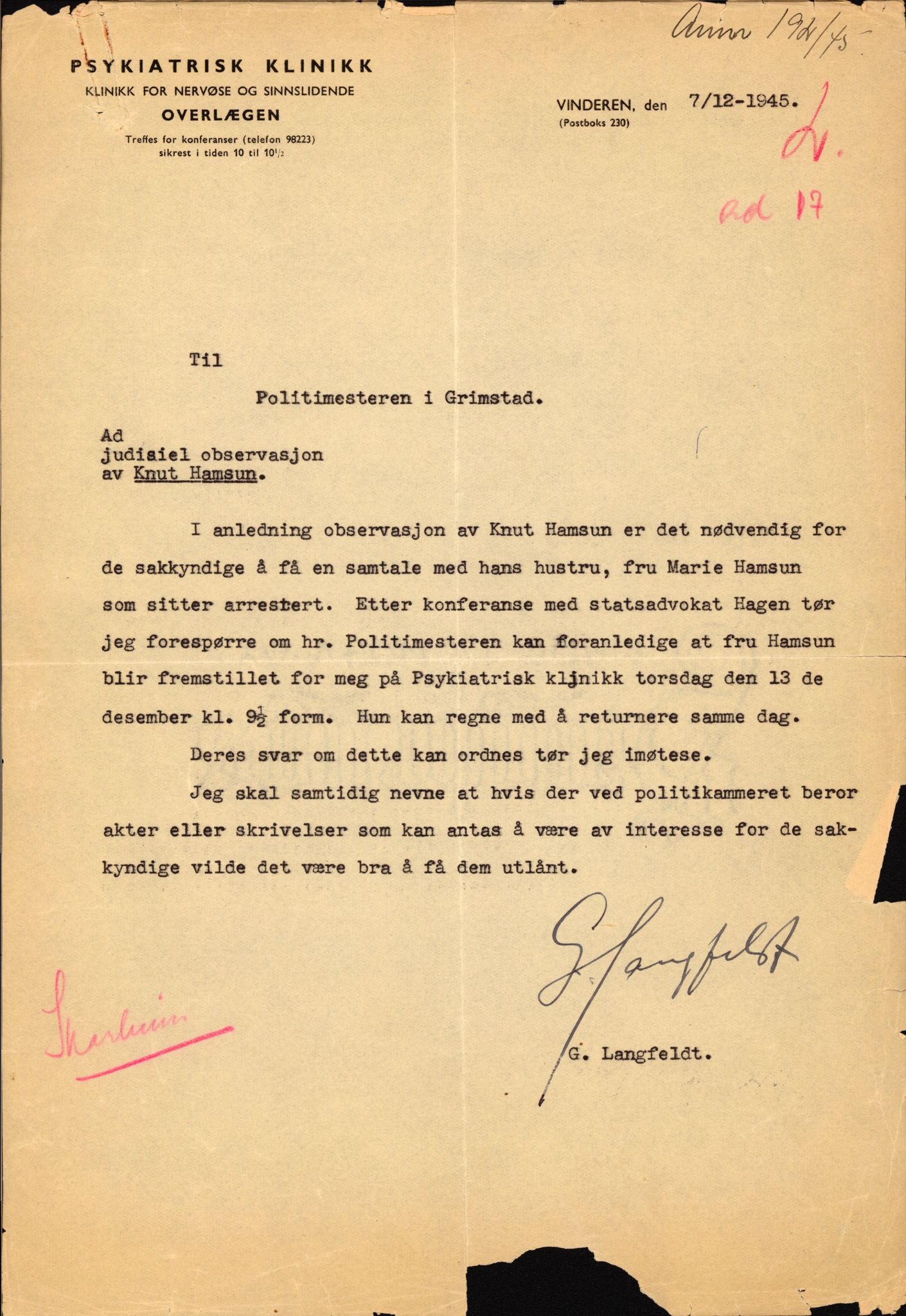 Landssvikarkivet, Arendal politikammer, AV/RA-S-3138-25/D/Dc, 1945-1951, p. 100
