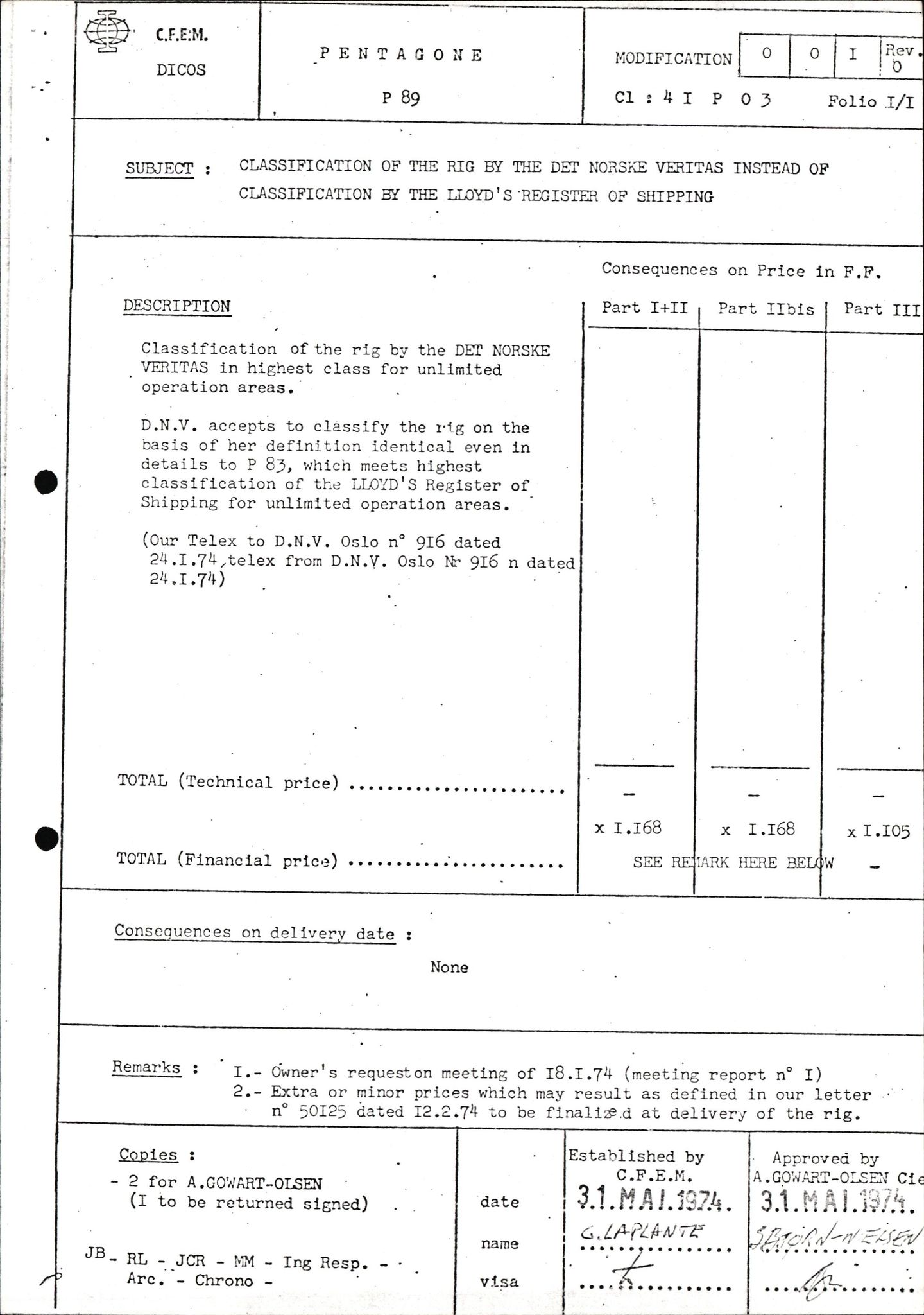 Pa 1503 - Stavanger Drilling AS, AV/SAST-A-101906/2/E/Eb/Eba/L0002: Sak og korrespondanse, 1974-1980