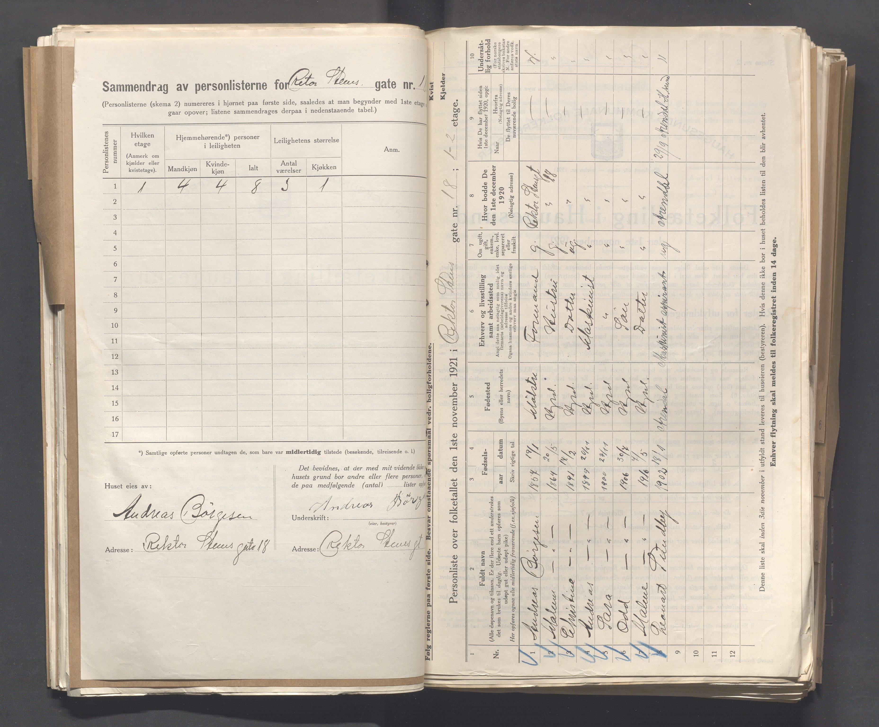 IKAR, Local census 1.11.1921 for Haugesund, 1921, p. 3258