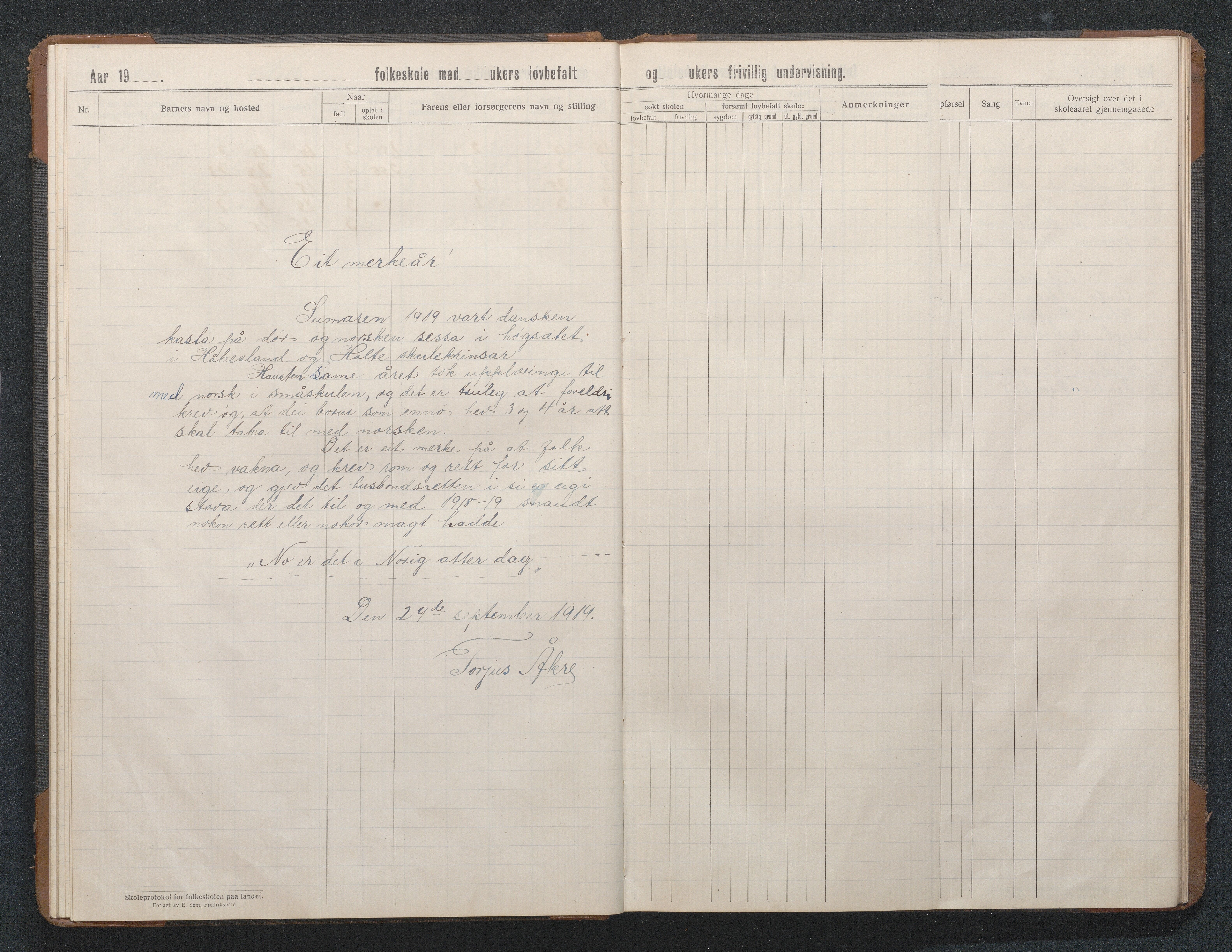 Birkenes kommune, Håbesland, Holte og Rislå skolekretser frem til 1991, AAKS/KA0928-550c_91/F02/L0003: Skoleprotokoll Håbesland og Holte, 1913-1955