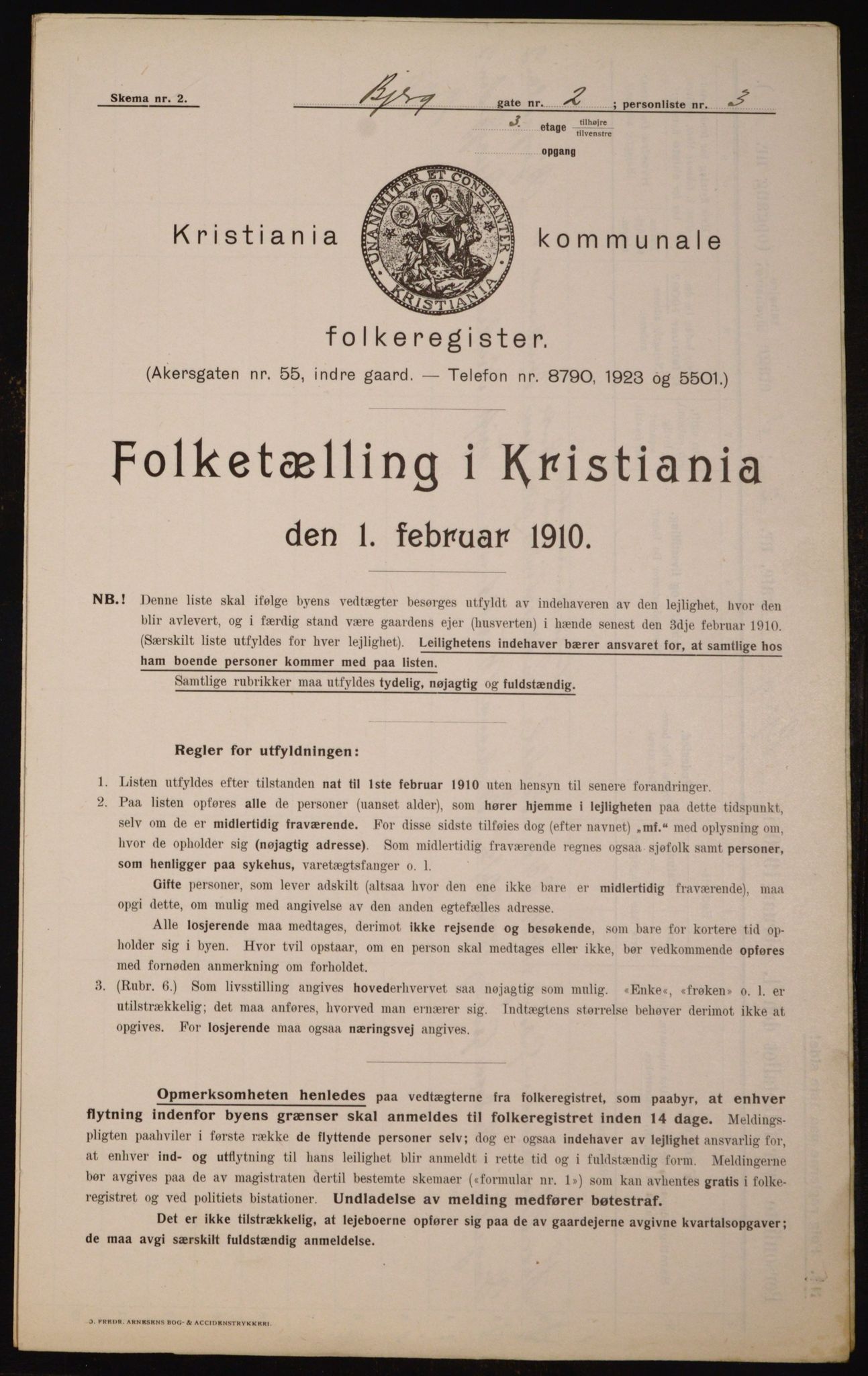 OBA, Municipal Census 1910 for Kristiania, 1910, p. 5269