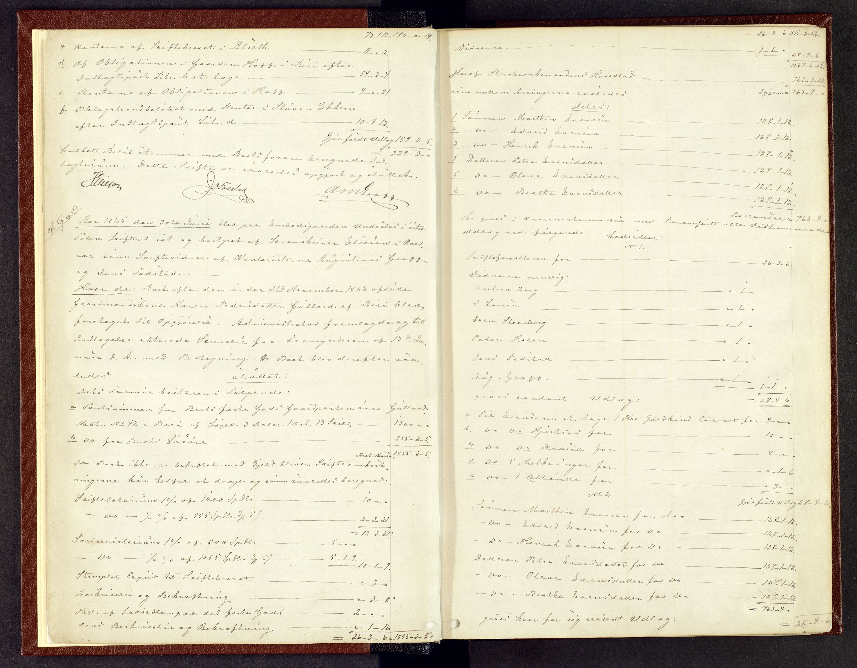 Toten tingrett, AV/SAH-TING-006/J/Jb/L0006: Skiftebehandlingsprotokoll - Biri, 1864-1903, p. 5b-6a