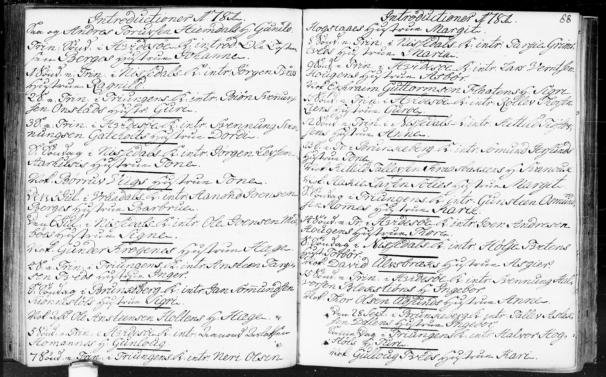 Kviteseid kirkebøker, SAKO/A-276/F/Fa/L0002: Parish register (official) no. I 2, 1773-1786, p. 88