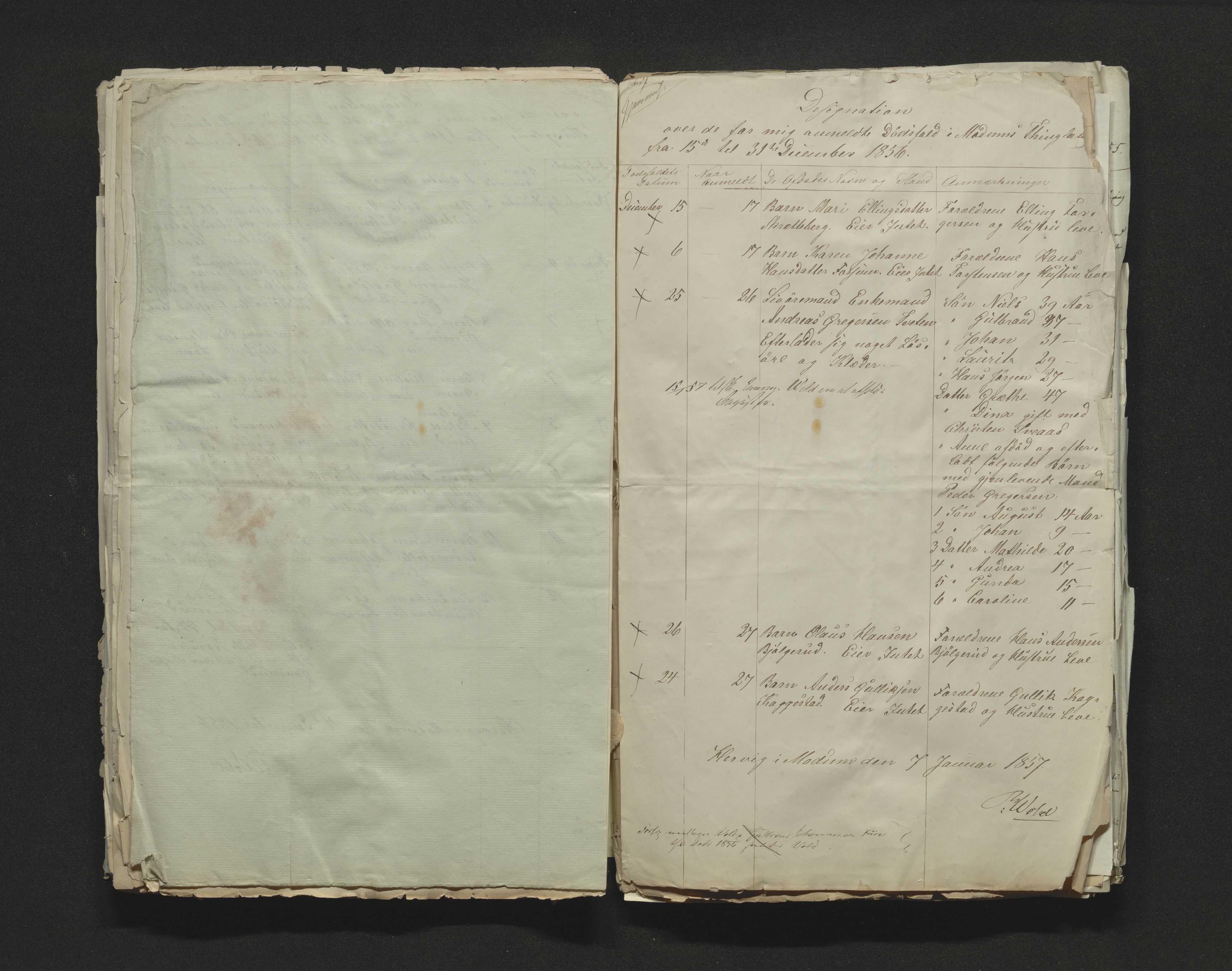 Eiker, Modum og Sigdal sorenskriveri, AV/SAKO-A-123/H/Ha/Hab/L0009: Dødsfallsmeldinger, 1854-1857, p. 328