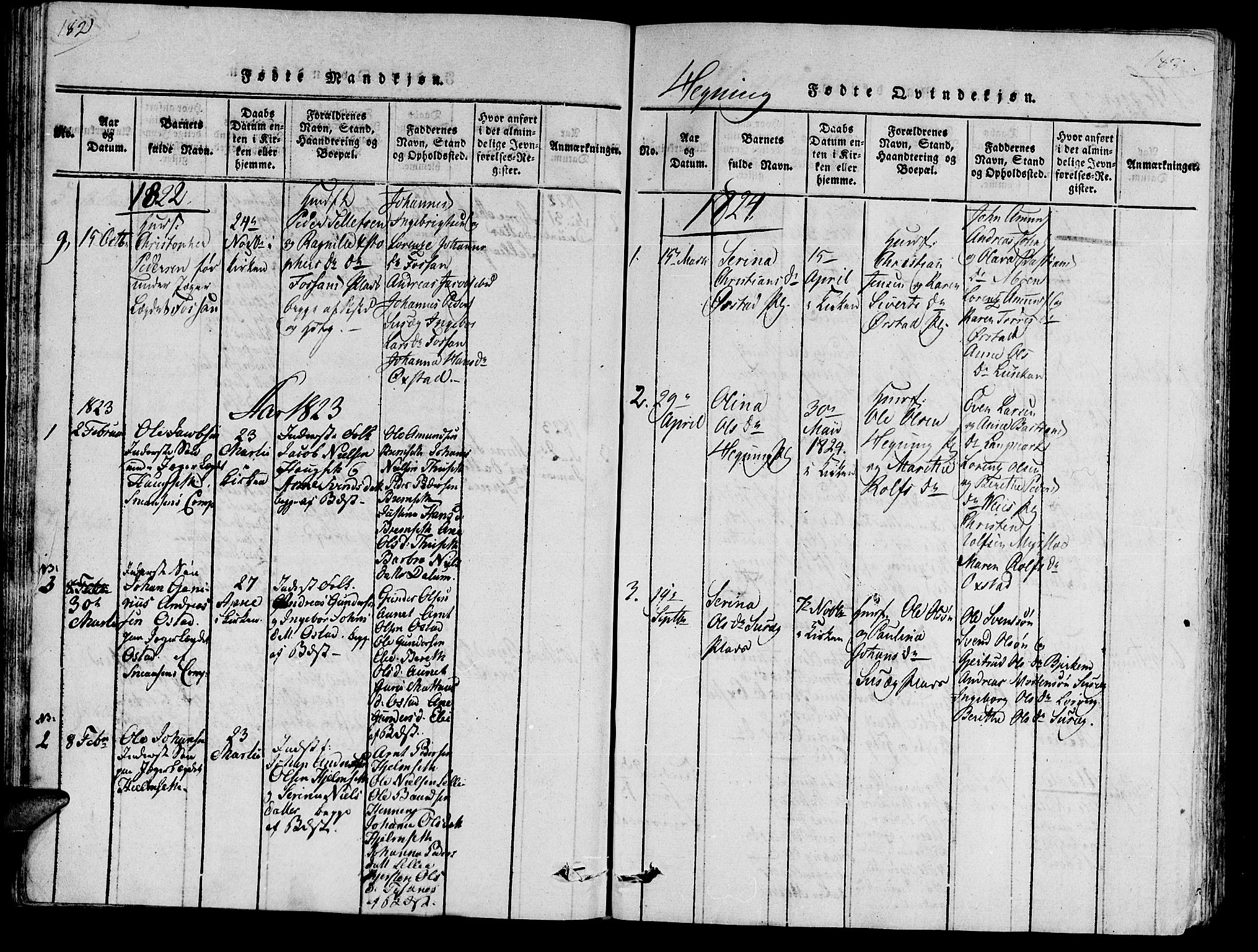 Ministerialprotokoller, klokkerbøker og fødselsregistre - Nord-Trøndelag, SAT/A-1458/735/L0333: Parish register (official) no. 735A04 /3, 1816-1825, p. 182-183