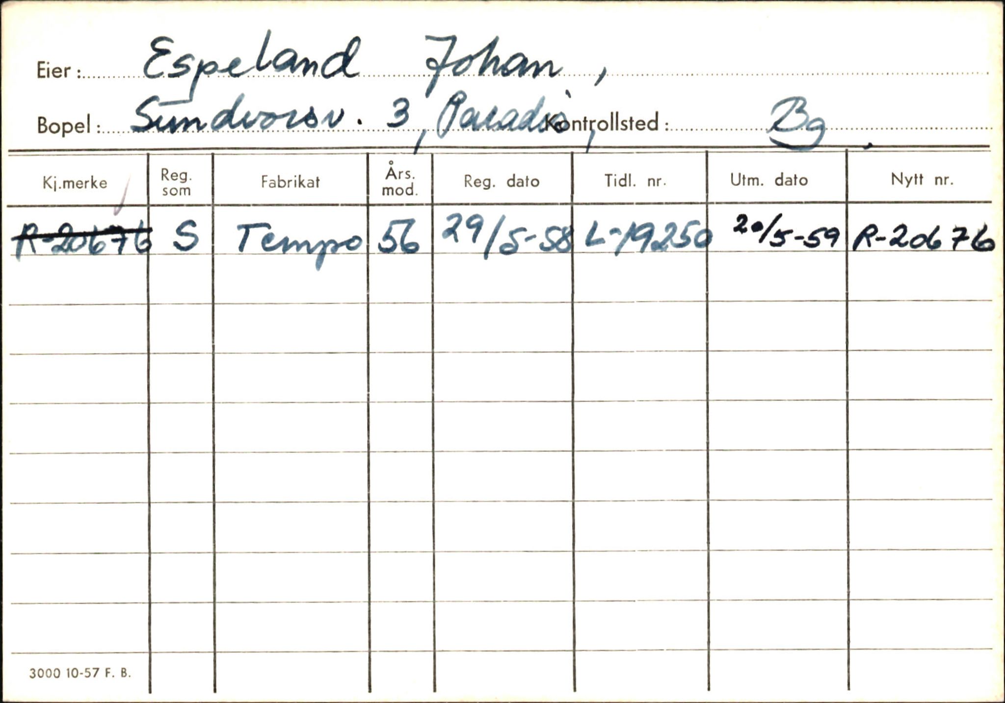 Statens vegvesen, Hordaland vegkontor, AV/SAB-A-5201/2/Ha/L0012: R-eierkort E-F, 1920-1971, p. 102