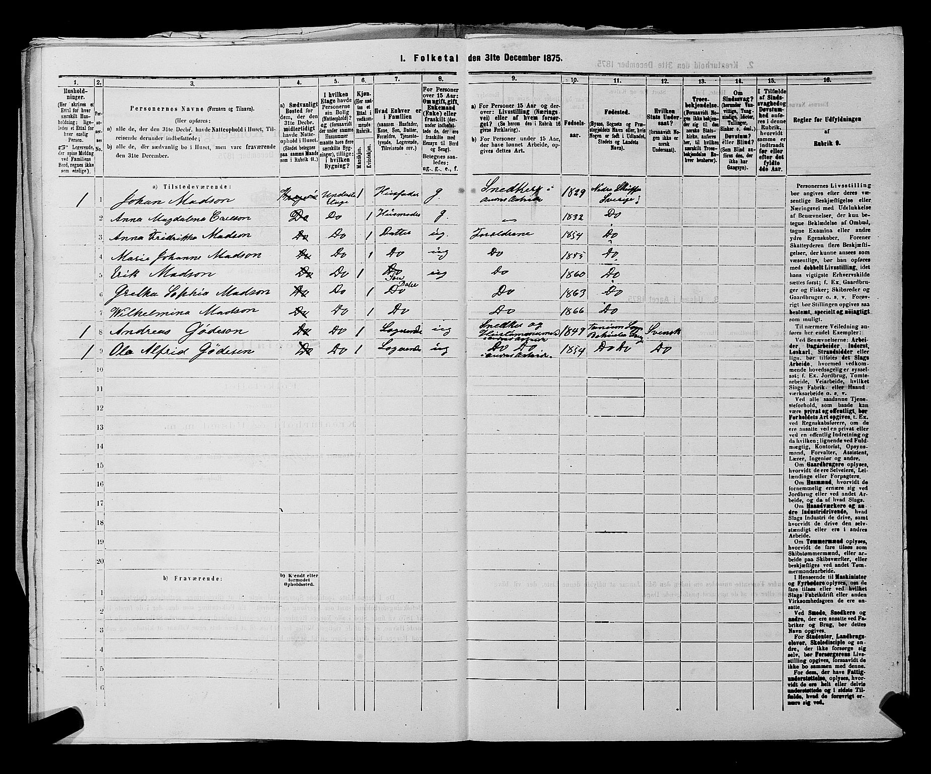 SAKO, 1875 census for 0801P Kragerø, 1875, p. 824