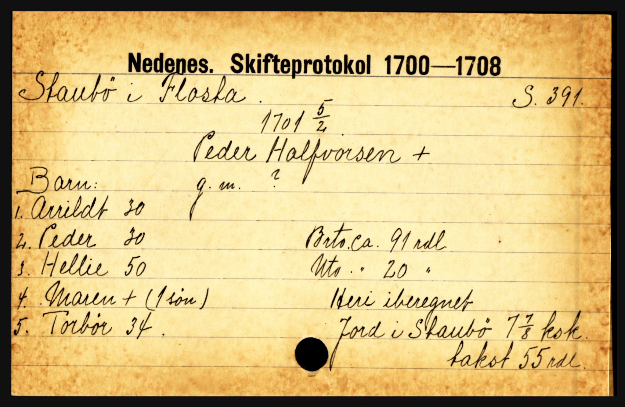 Nedenes sorenskriveri før 1824, AV/SAK-1221-0007/H, p. 28085