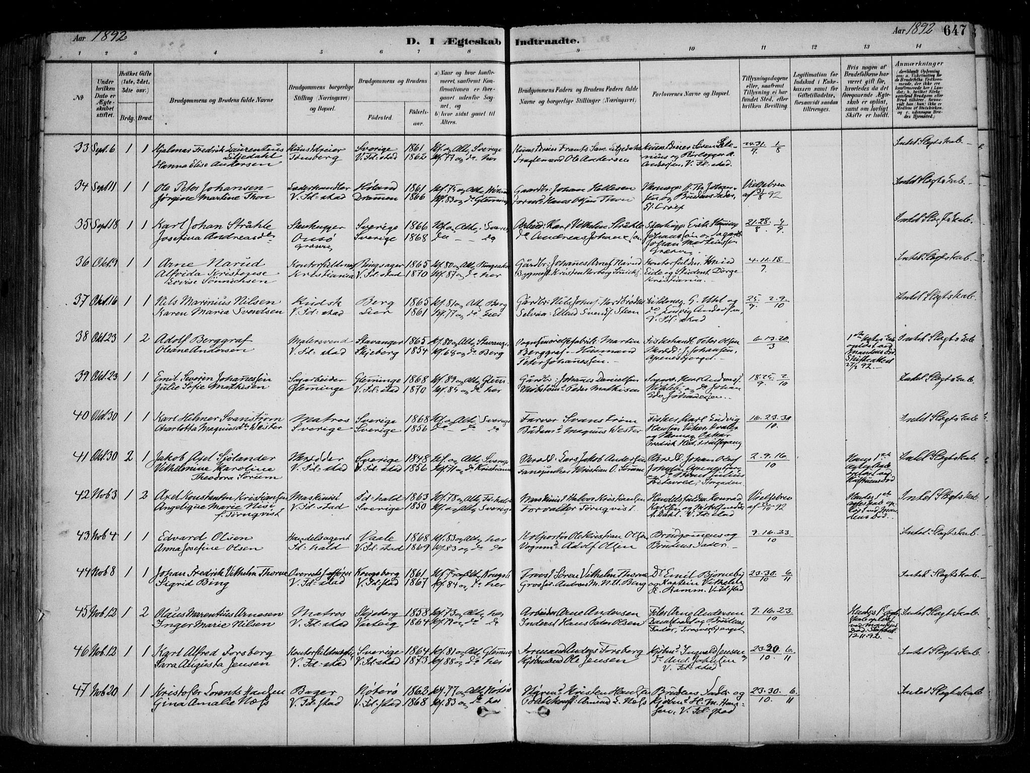 Fredrikstad domkirkes prestekontor Kirkebøker, AV/SAO-A-10906/F/Fa/L0004: Parish register (official) no. 4, 1878-1907, p. 647