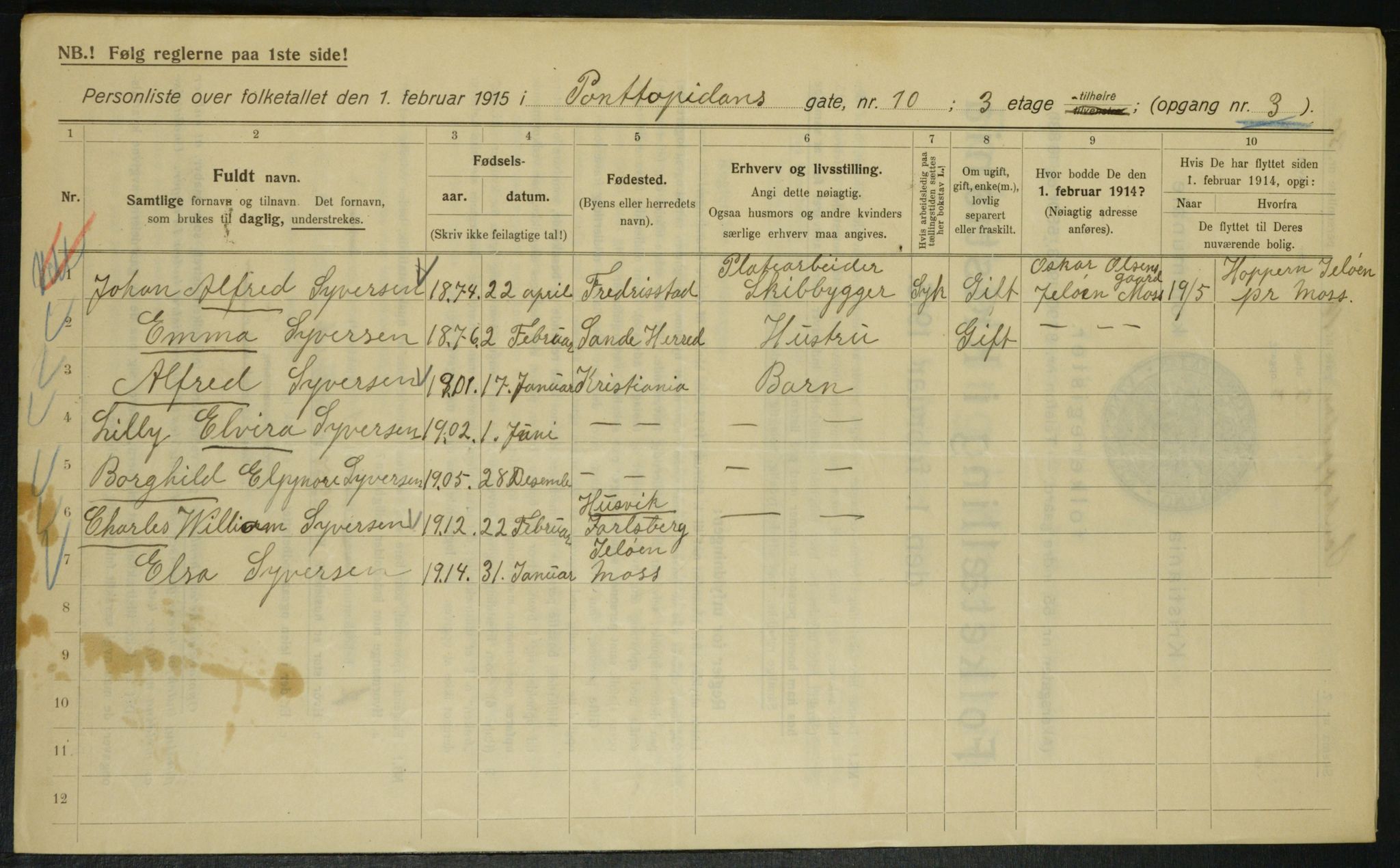 OBA, Municipal Census 1915 for Kristiania, 1915, p. 80340