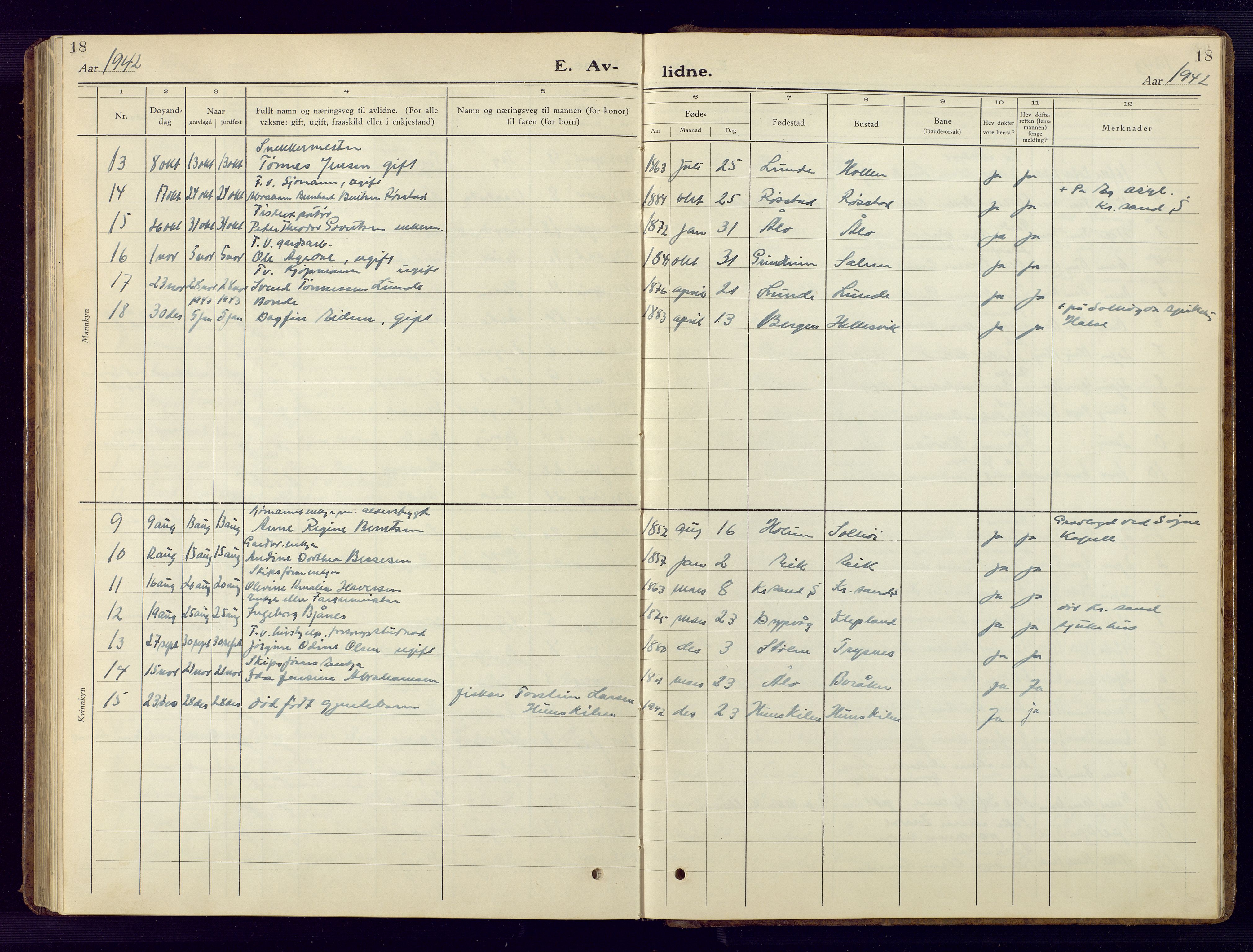 Søgne sokneprestkontor, AV/SAK-1111-0037/F/Fb/Fbb/L0008: Parish register (copy) no. B 8, 1932-1949, p. 18