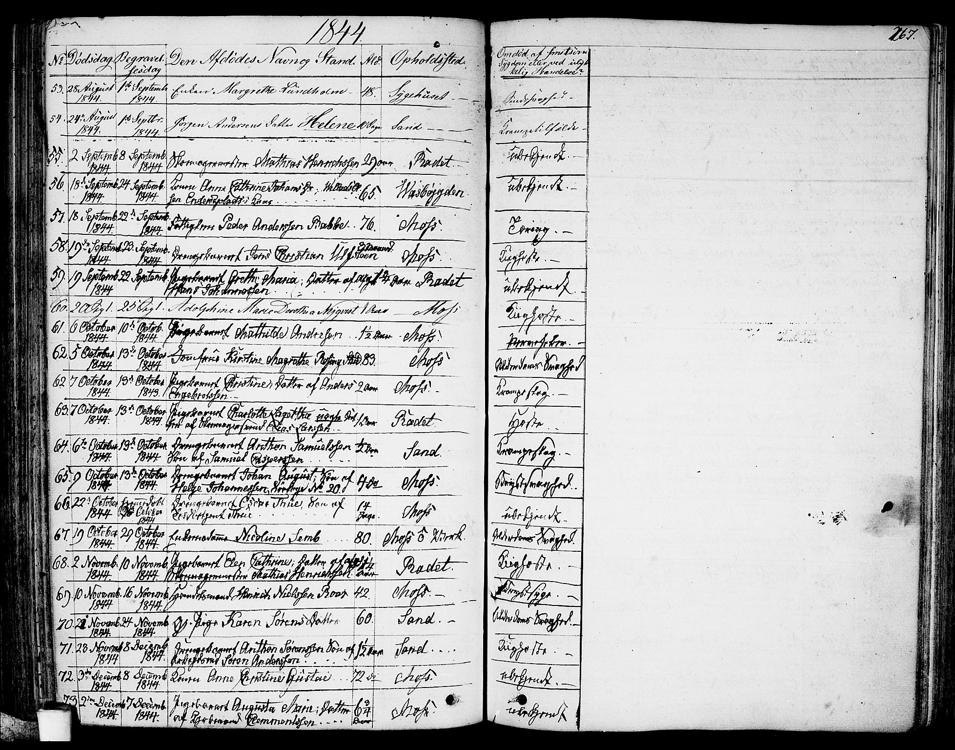 Moss prestekontor Kirkebøker, AV/SAO-A-2003/G/Ga/L0001: Parish register (copy) no. I 1, 1835-1851, p. 267