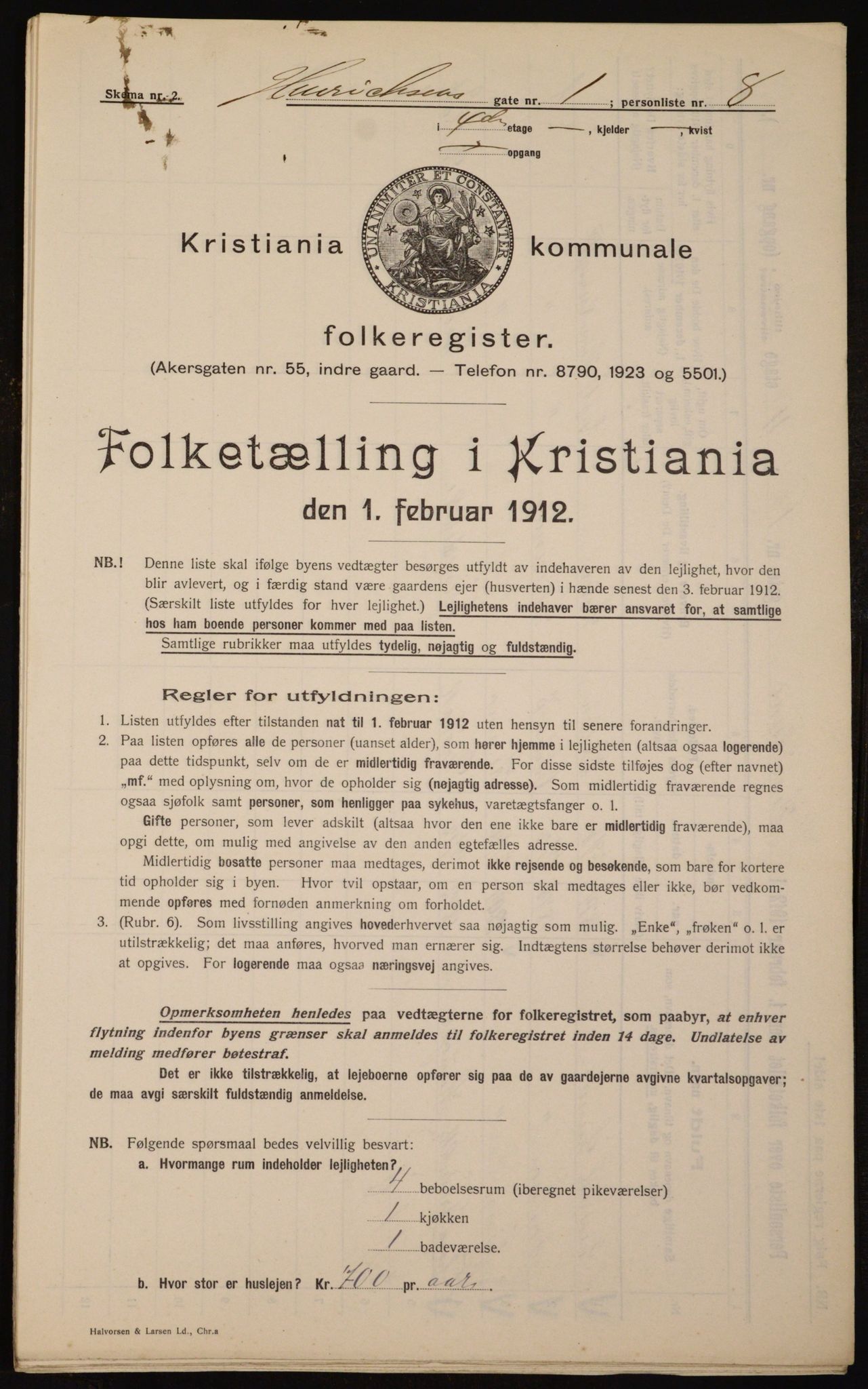 OBA, Municipal Census 1912 for Kristiania, 1912, p. 38871