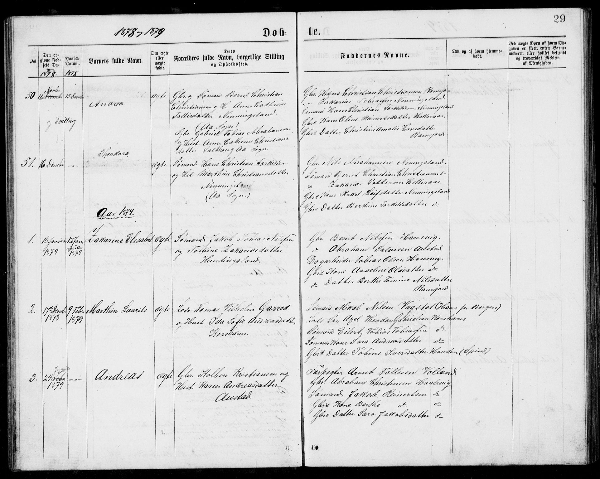 Lyngdal sokneprestkontor, AV/SAK-1111-0029/F/Fb/Fba/L0002: Parish register (copy) no. B 2, 1876-1886, p. 29