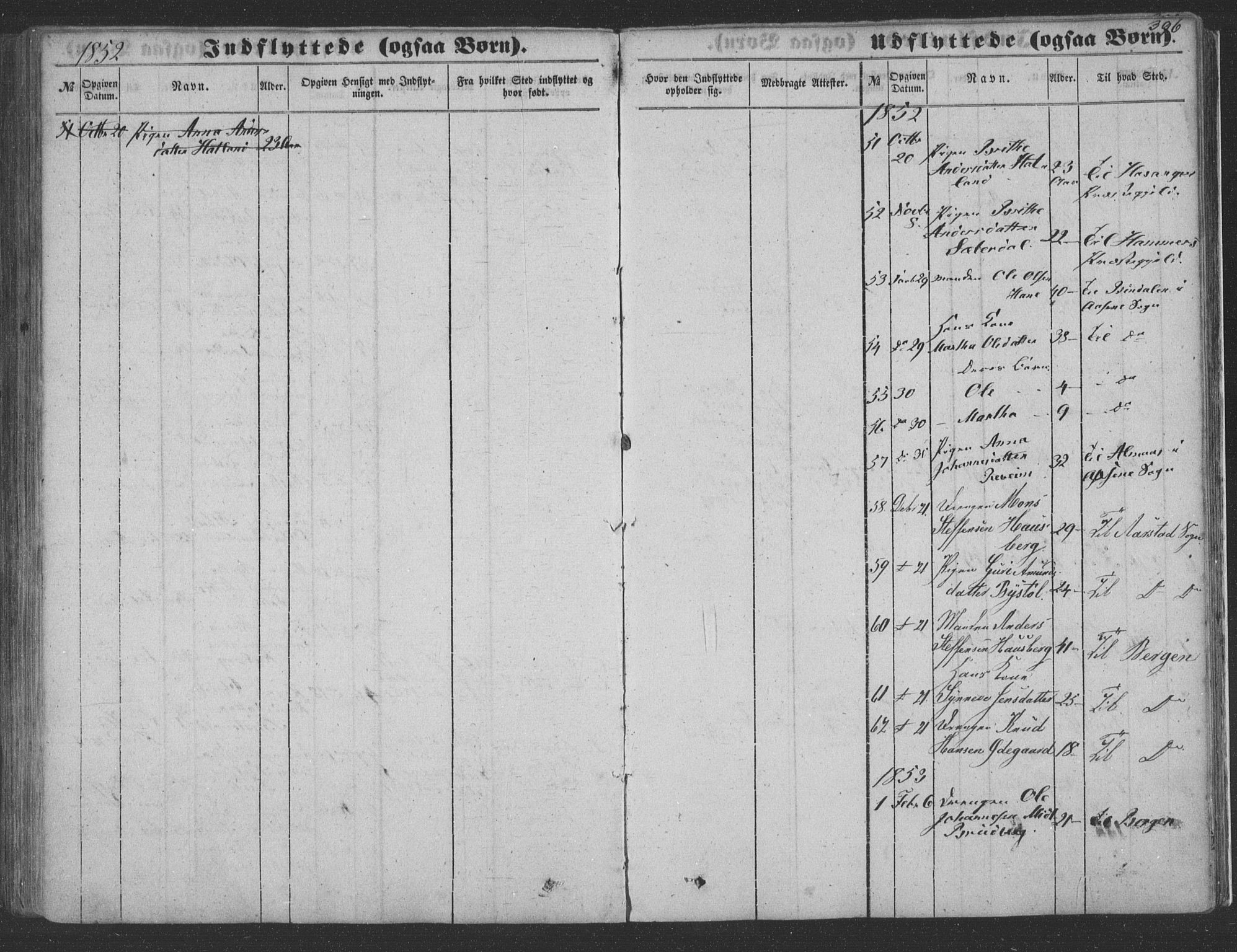 Haus sokneprestembete, SAB/A-75601/H/Haa: Parish register (official) no. A 16 II, 1848-1857, p. 396