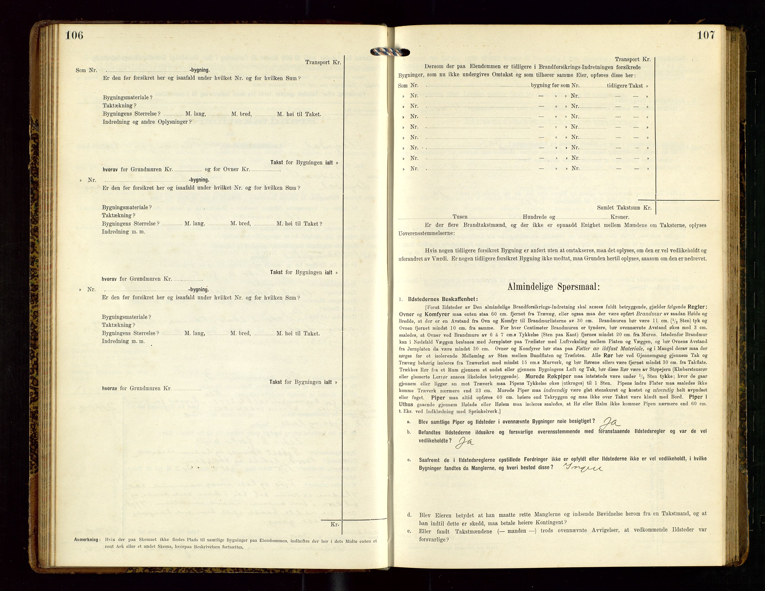 Sokndal lensmannskontor, AV/SAST-A-100417/Gob/L0003: "Brandtakst-Protokol", 1914-1917, p. 106-107