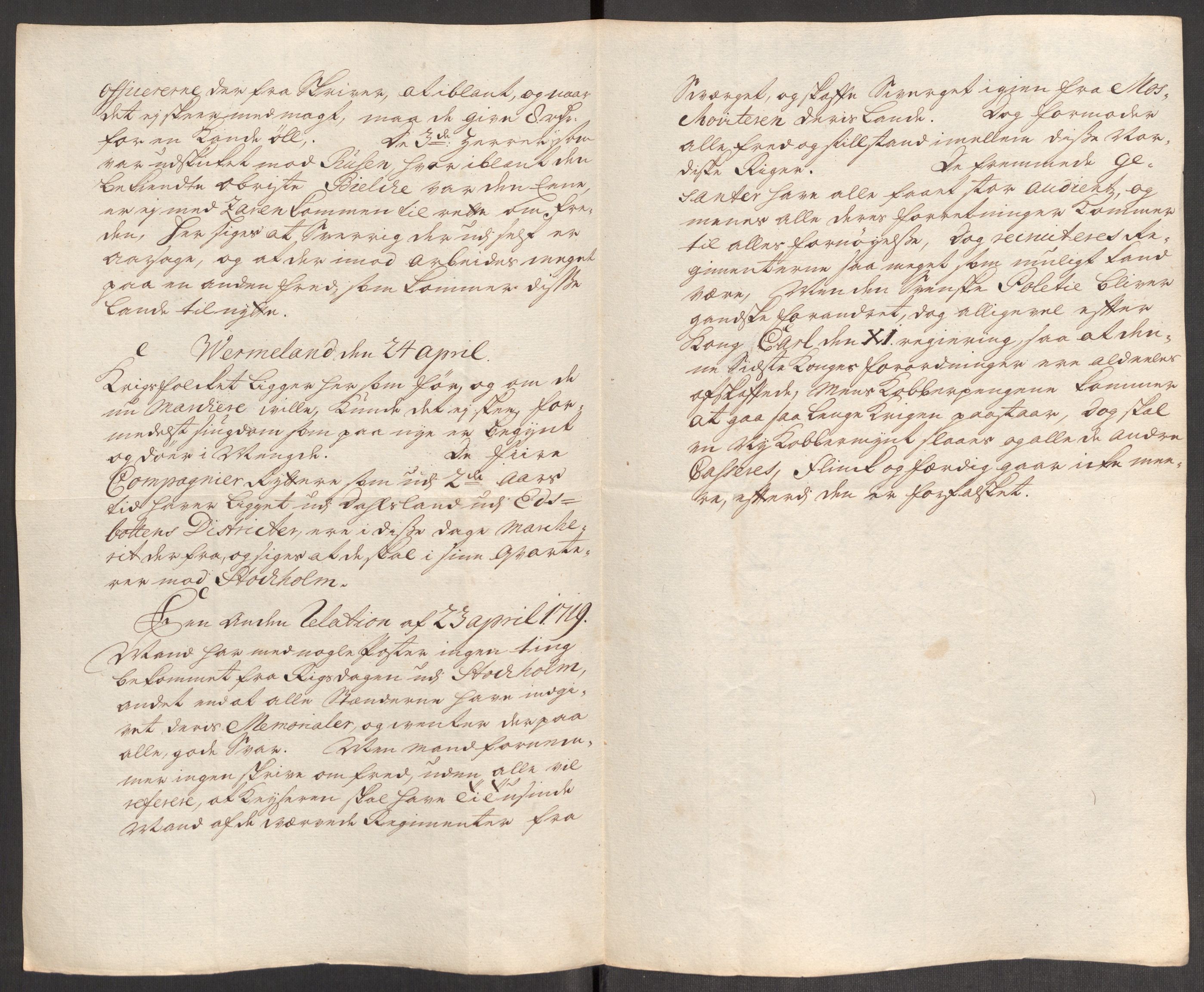 Kommanderende general (KG I) med Det norske krigsdirektorium, AV/RA-EA-5419/E/Eb/L0012: Kunnskap om fienden, kronologisk ordnet, 1718-1719, p. 667