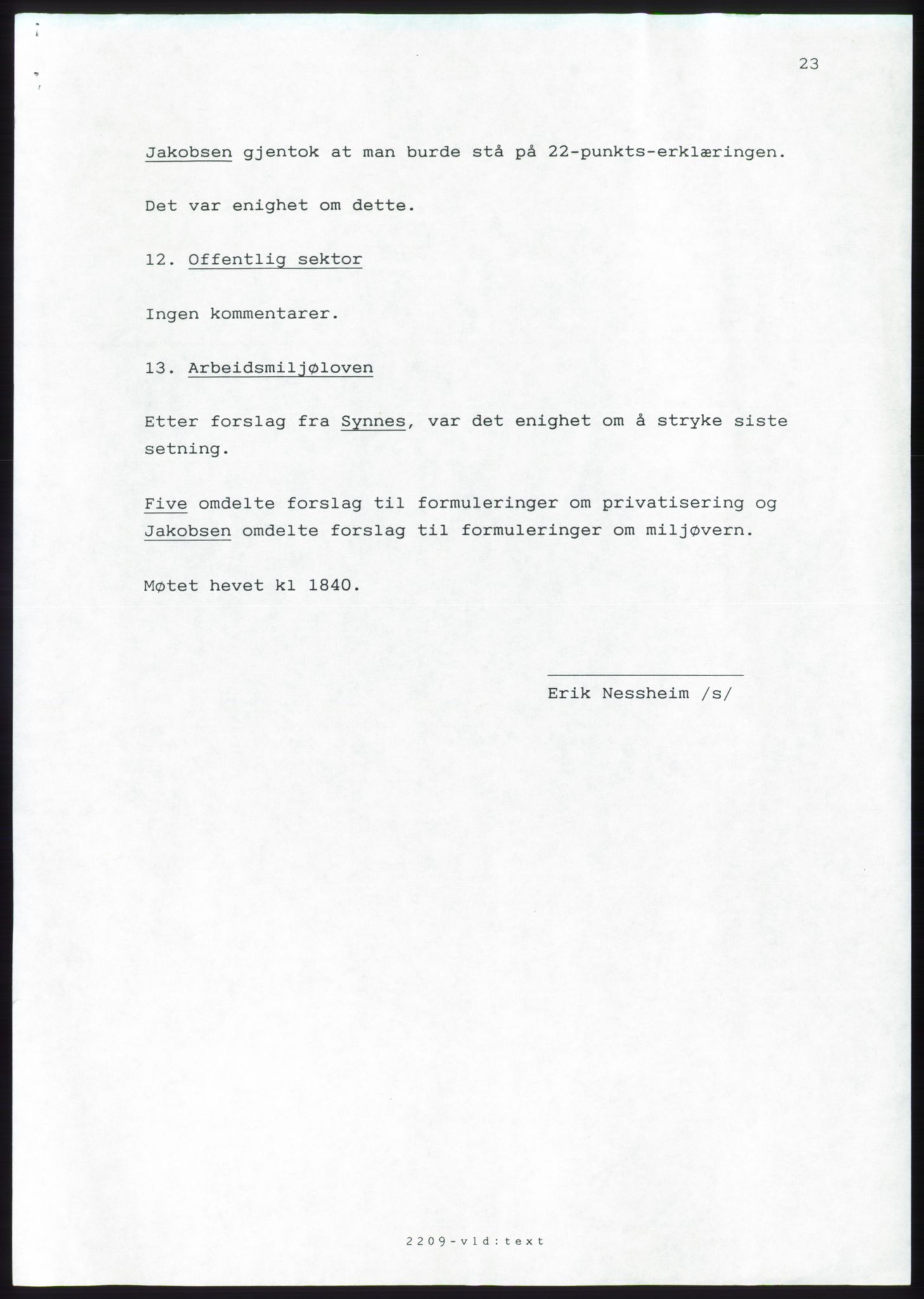 Forhandlingsmøtene 1989 mellom Høyre, KrF og Senterpartiet om dannelse av regjering, AV/RA-PA-0697/A/L0001: Forhandlingsprotokoll med vedlegg, 1989, p. 194