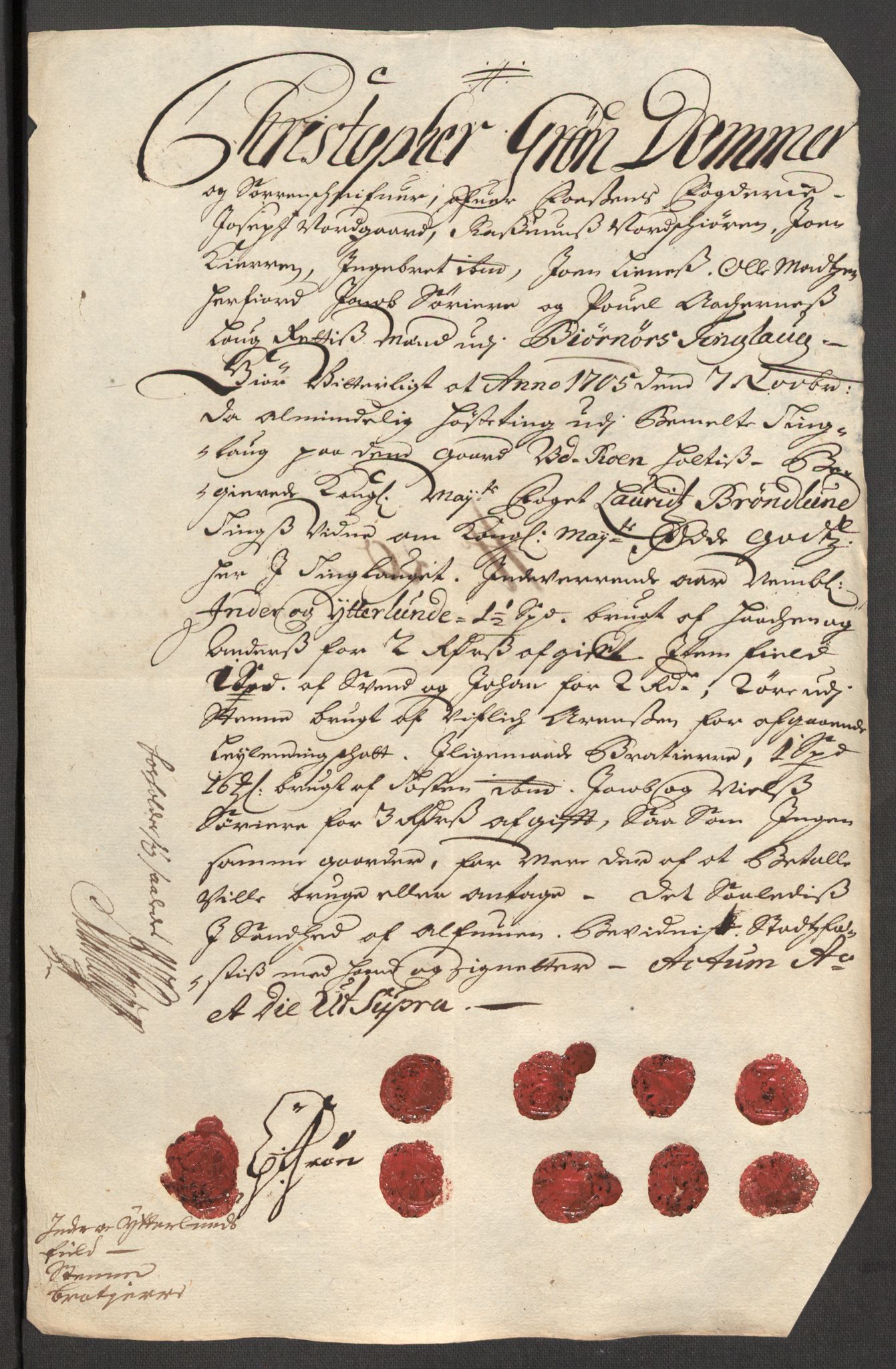 Rentekammeret inntil 1814, Reviderte regnskaper, Fogderegnskap, AV/RA-EA-4092/R57/L3856: Fogderegnskap Fosen, 1704-1705, p. 353