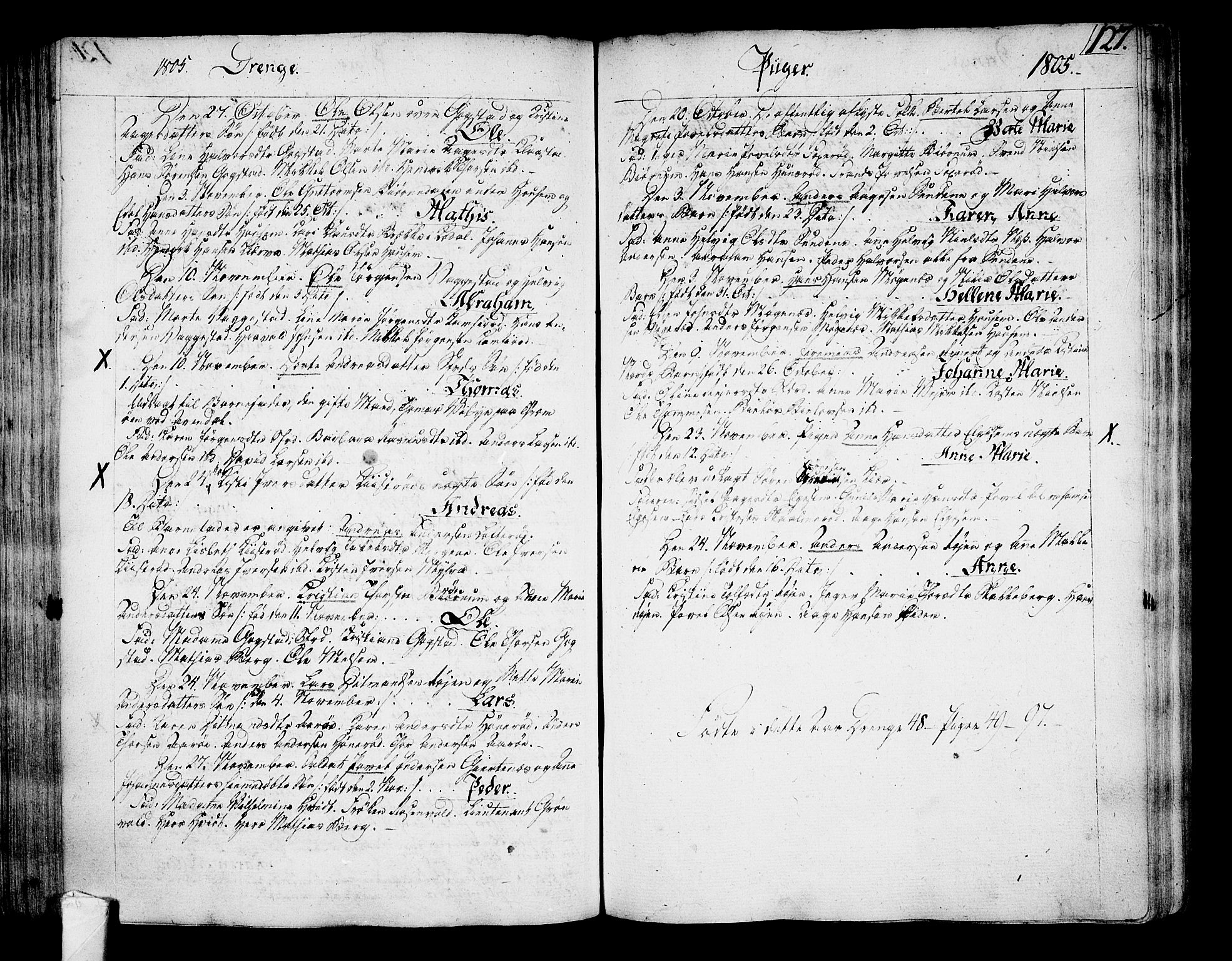 Sandar kirkebøker, SAKO/A-243/F/Fa/L0003: Parish register (official) no. 3, 1789-1814, p. 127