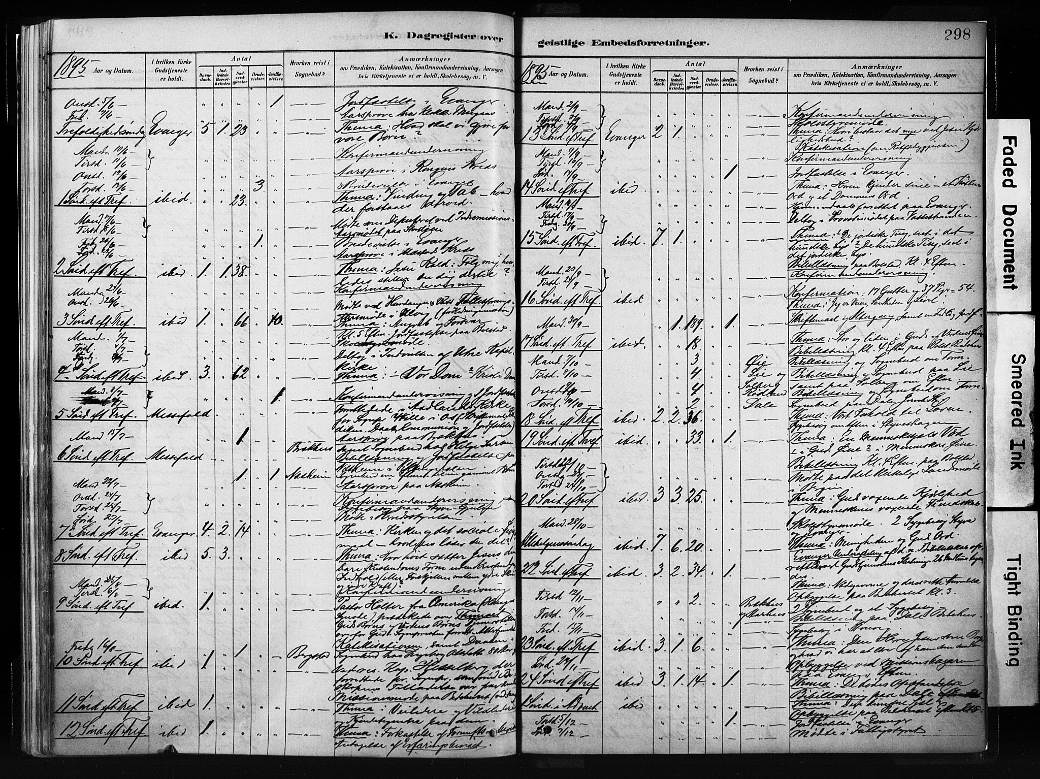 Evanger sokneprestembete, SAB/A-99924: Parish register (official) no. A 1, 1877-1899, p. 298