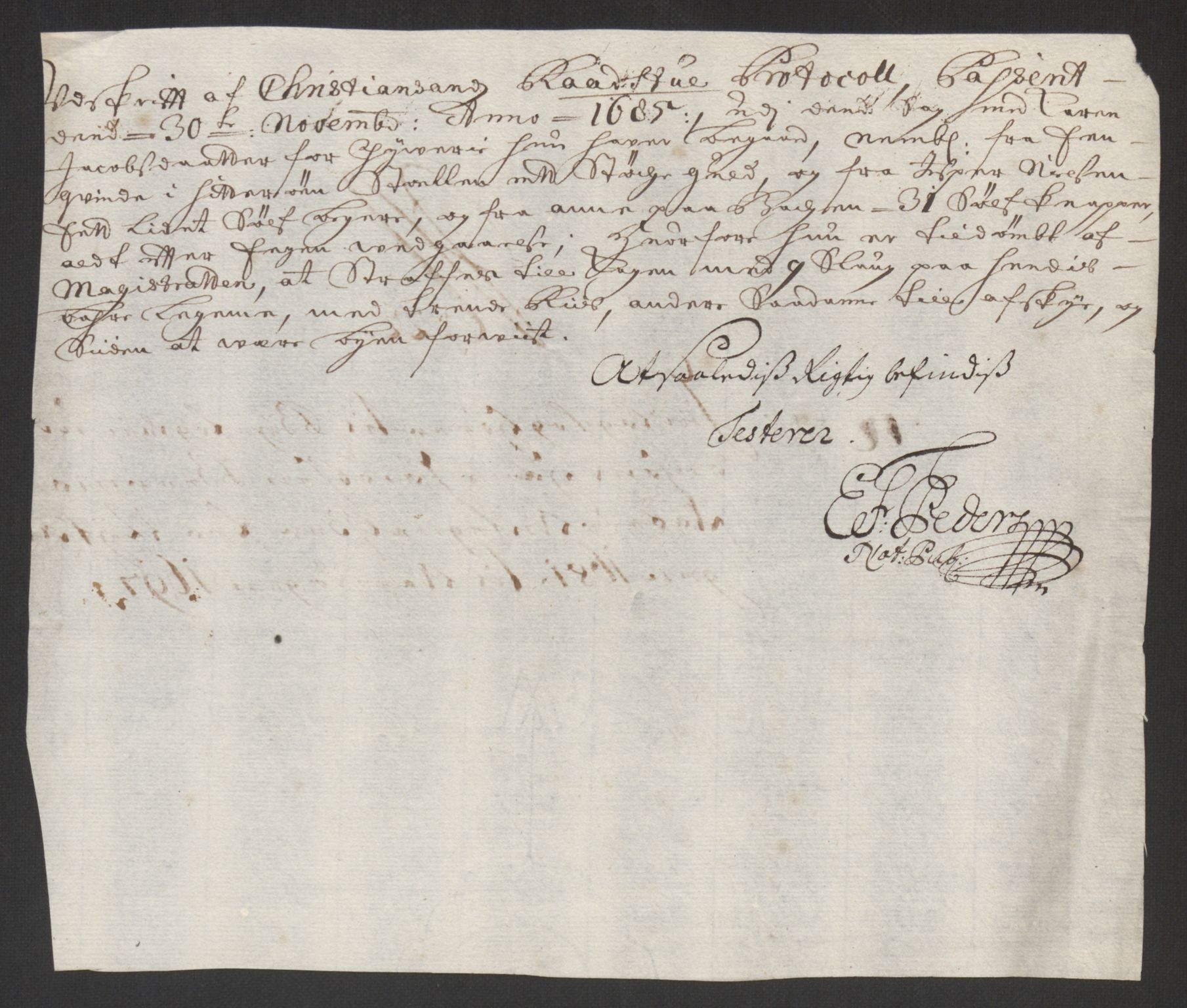 Rentekammeret inntil 1814, Reviderte regnskaper, Byregnskaper, AV/RA-EA-4066/R/Rm/L0285: [M18] Sikt og sakefall, 1681-1718, p. 337