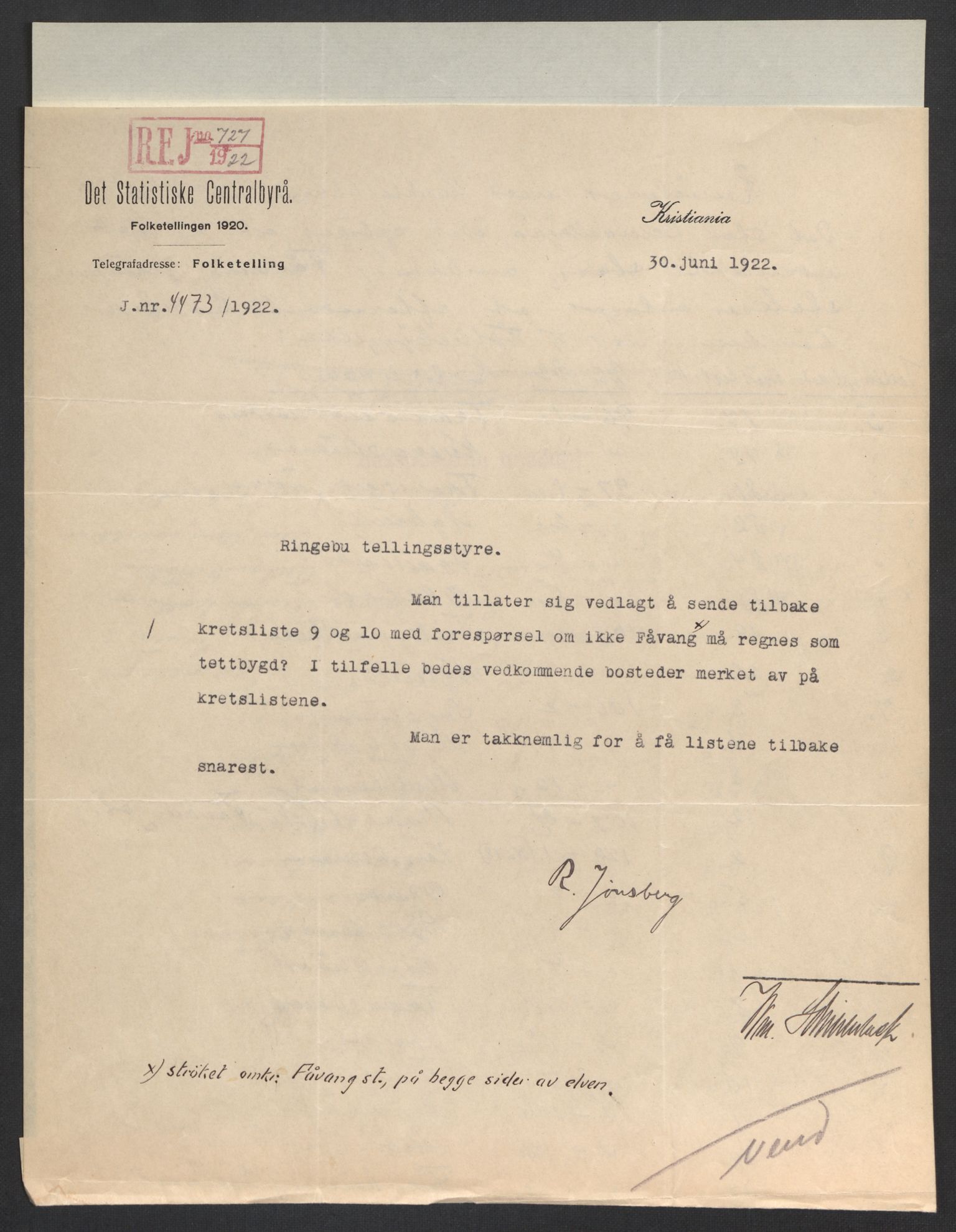 SAH, 1920 census for Ringebu, 1920, p. 3