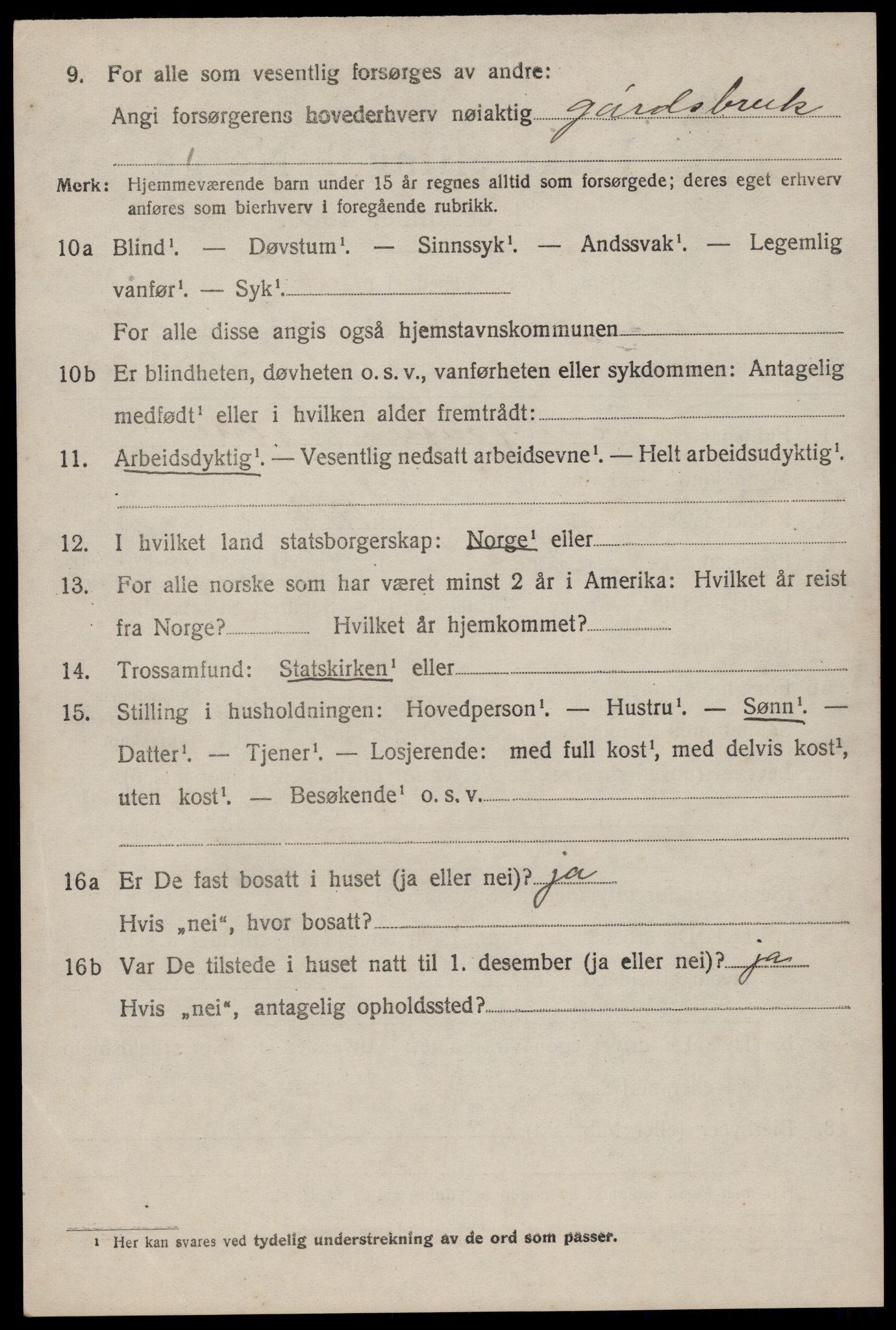 SAST, 1920 census for Skåre, 1920, p. 1629