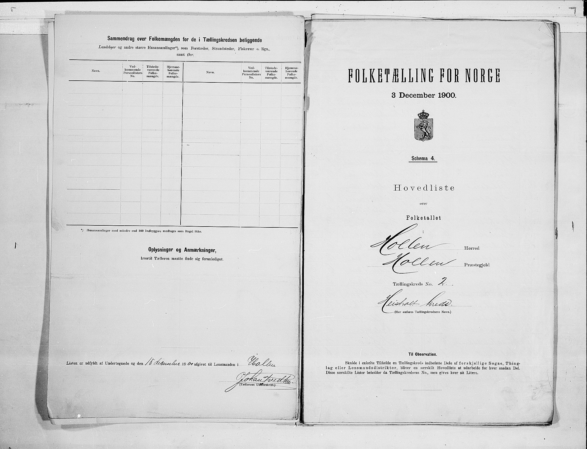 SAKO, 1900 census for Holla, 1900, p. 6