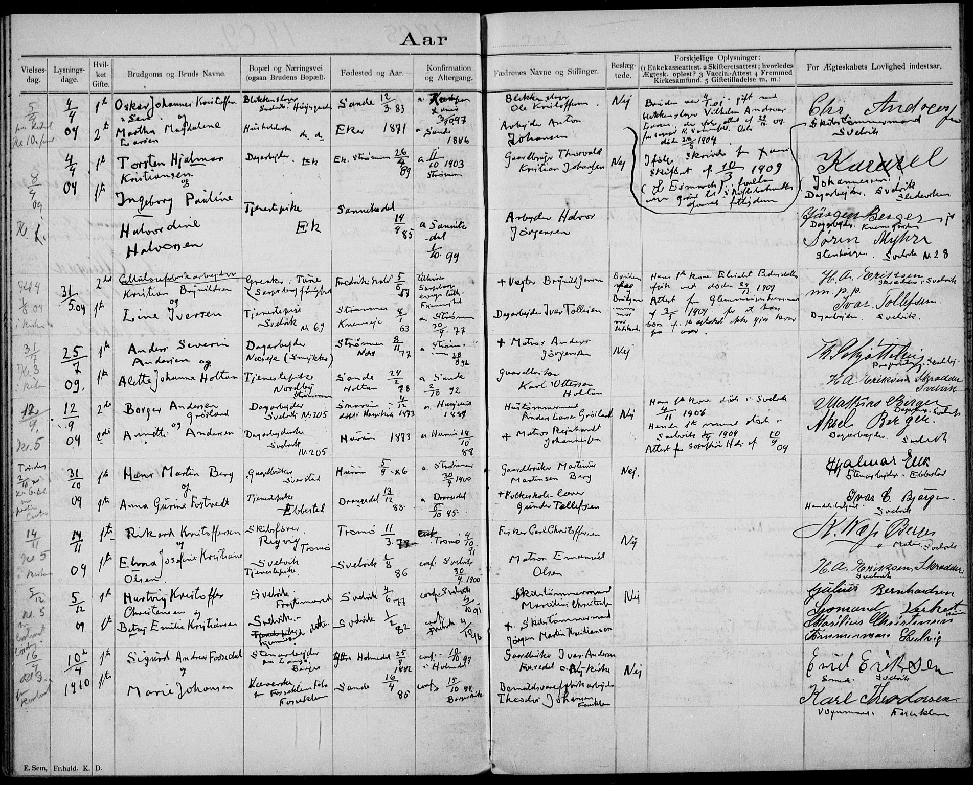 Strømm kirkebøker, AV/SAKO-A-322/H/Ha/L0002: Banns register no. 2, 1897-1919