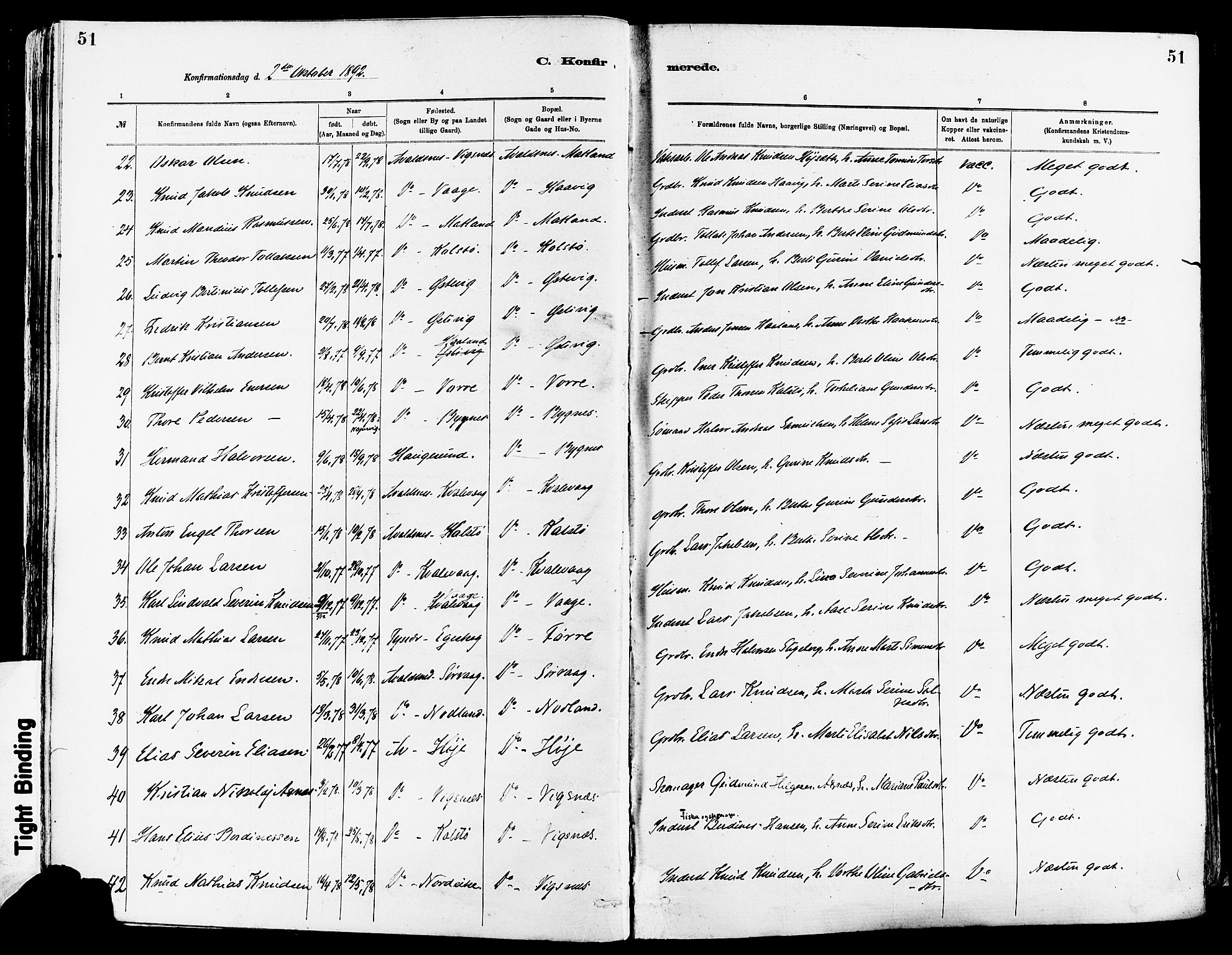 Avaldsnes sokneprestkontor, AV/SAST-A -101851/H/Ha/Haa/L0015: Parish register (official) no. A 15, 1880-1906, p. 51