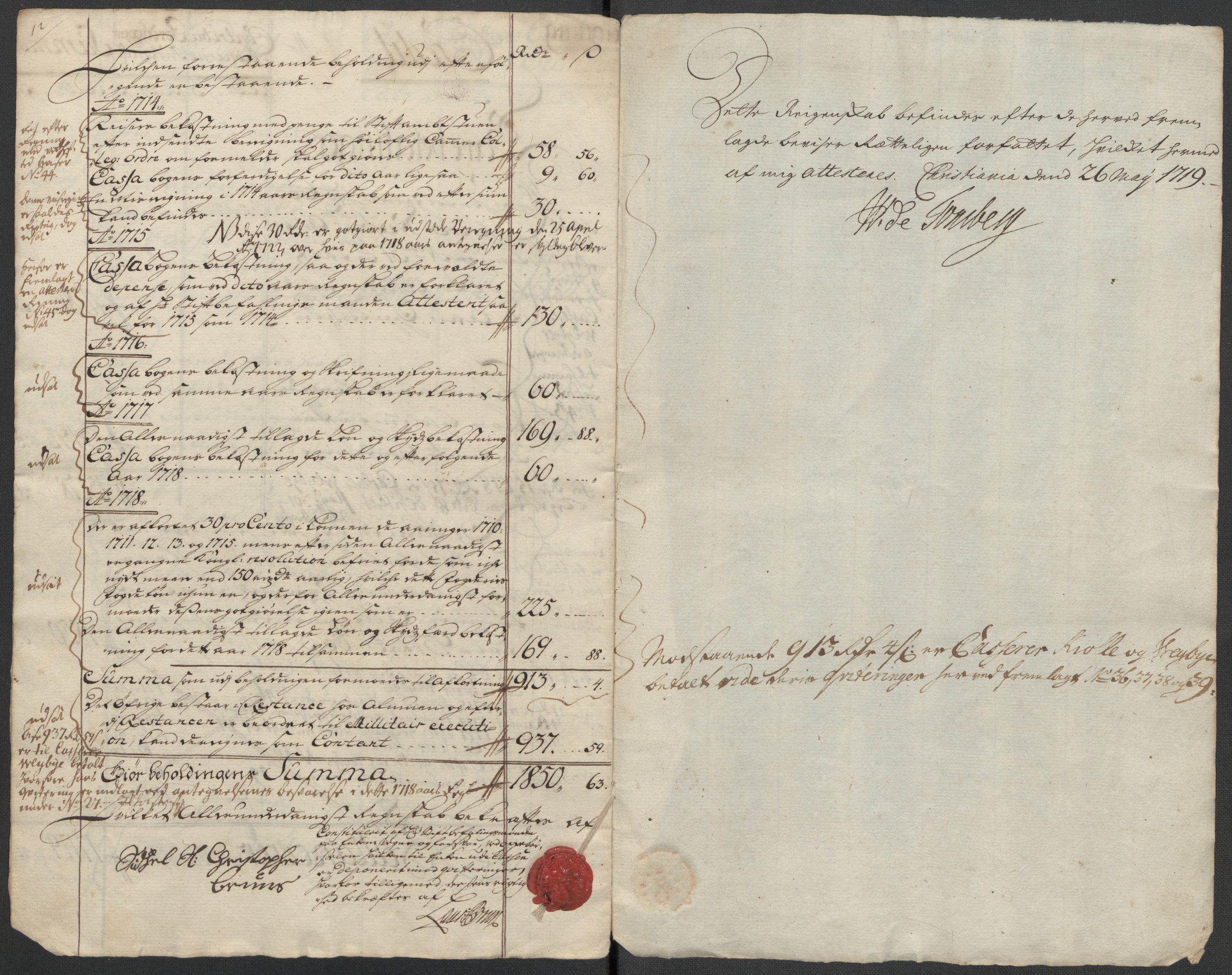 Rentekammeret inntil 1814, Reviderte regnskaper, Fogderegnskap, AV/RA-EA-4092/R17/L1188: Fogderegnskap Gudbrandsdal, 1718, p. 9