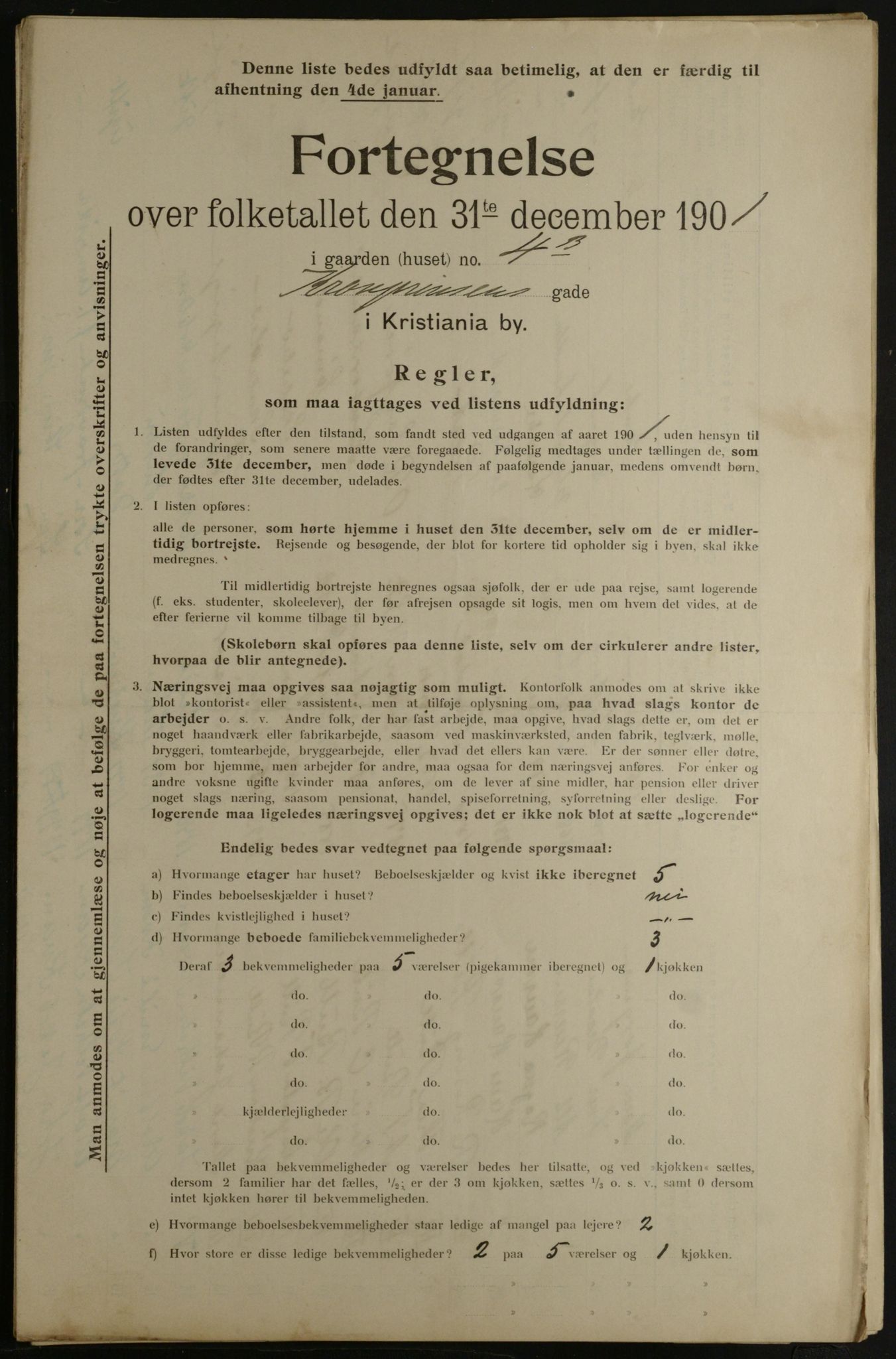 OBA, Municipal Census 1901 for Kristiania, 1901, p. 8395