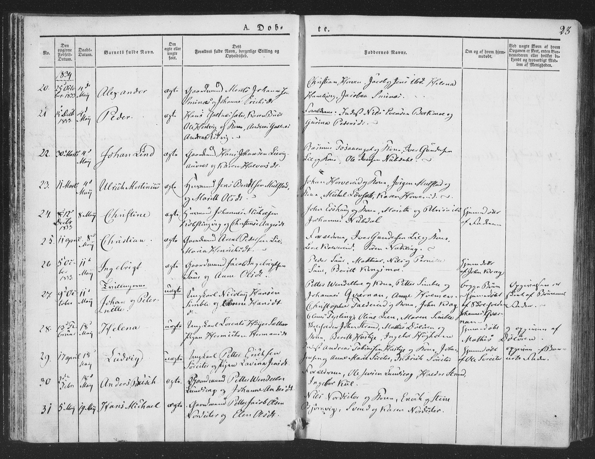 Ministerialprotokoller, klokkerbøker og fødselsregistre - Nord-Trøndelag, AV/SAT-A-1458/780/L0639: Parish register (official) no. 780A04, 1830-1844, p. 23