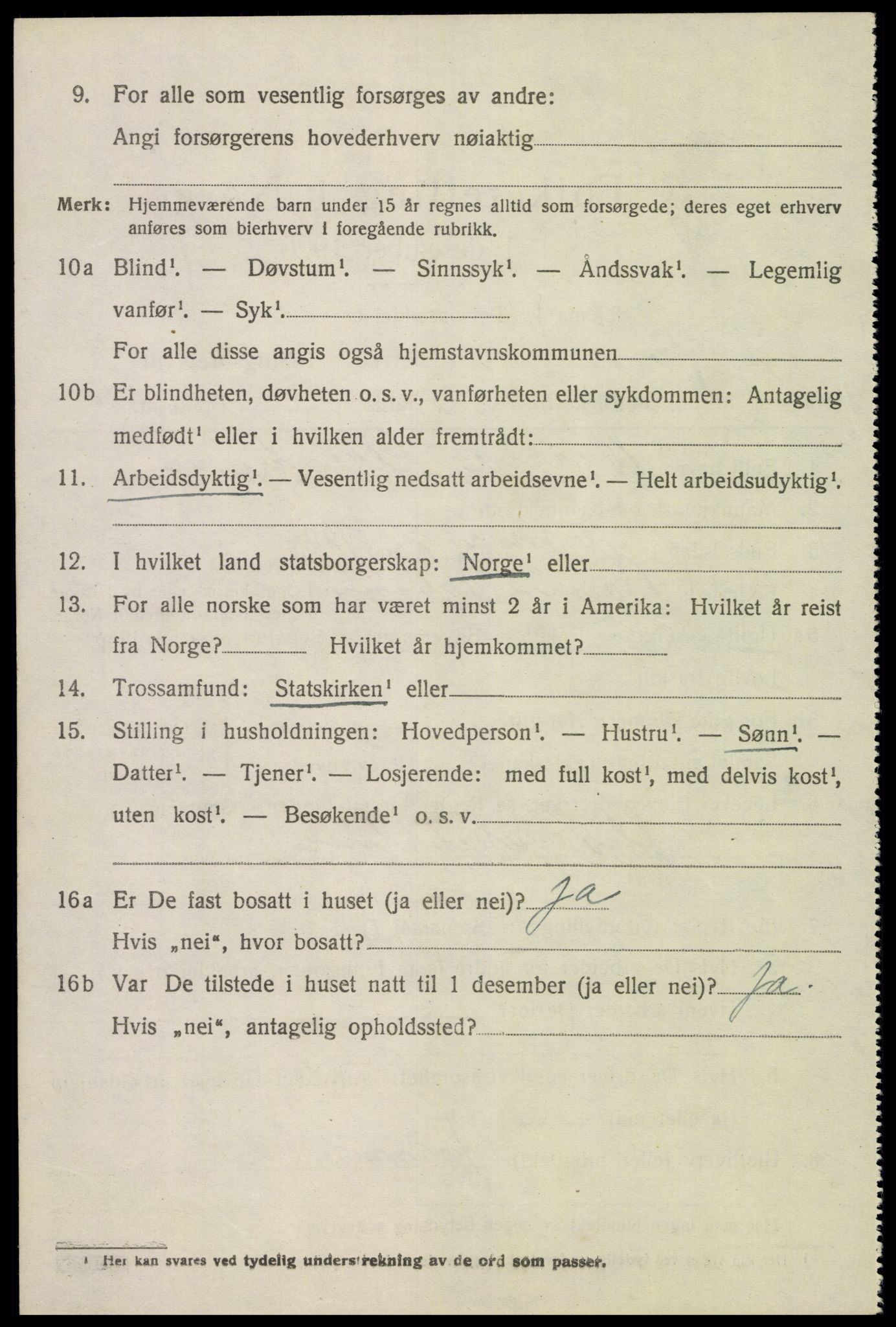 SAK, 1920 census for Dypvåg, 1920, p. 4116