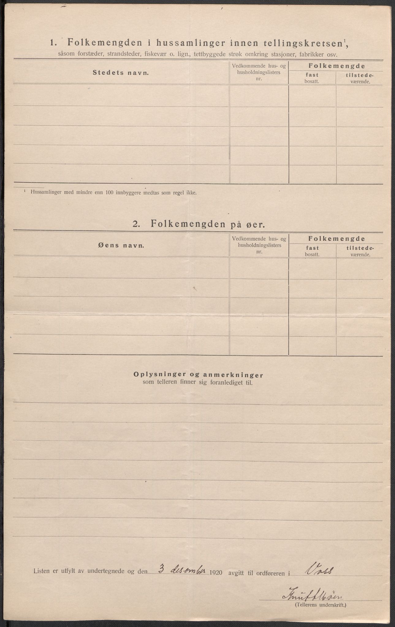 SAB, 1920 census for Voss, 1920, p. 67