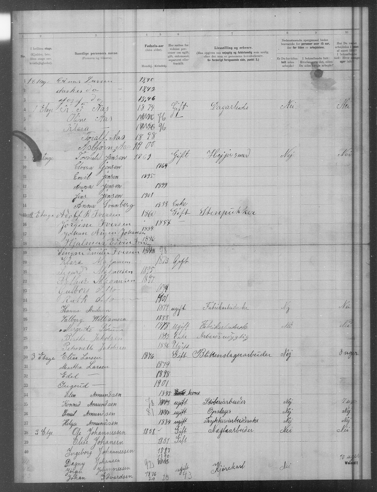 OBA, Municipal Census 1902 for Kristiania, 1902, p. 20097