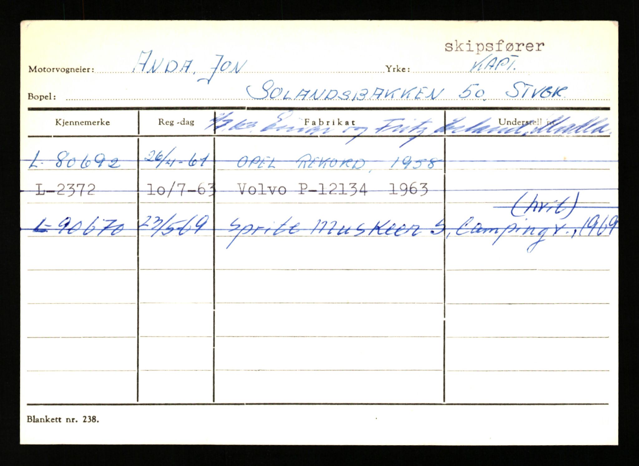 Stavanger trafikkstasjon, SAST/A-101942/0/H/L0001: Abarbanell - Askerud, 1930-1971, p. 955