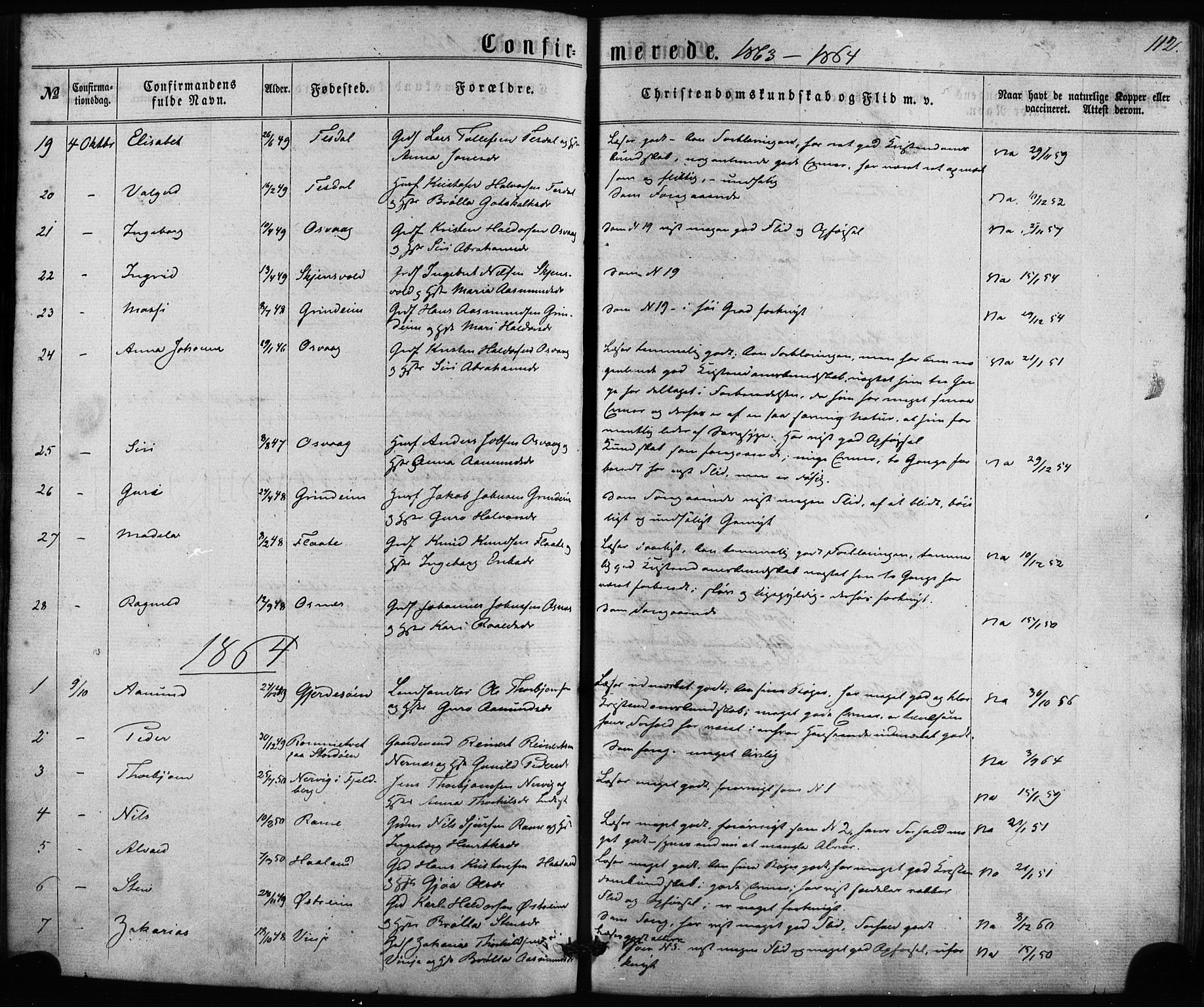 Etne sokneprestembete, SAB/A-75001/H/Haa: Parish register (official) no. A 9, 1862-1878, p. 112