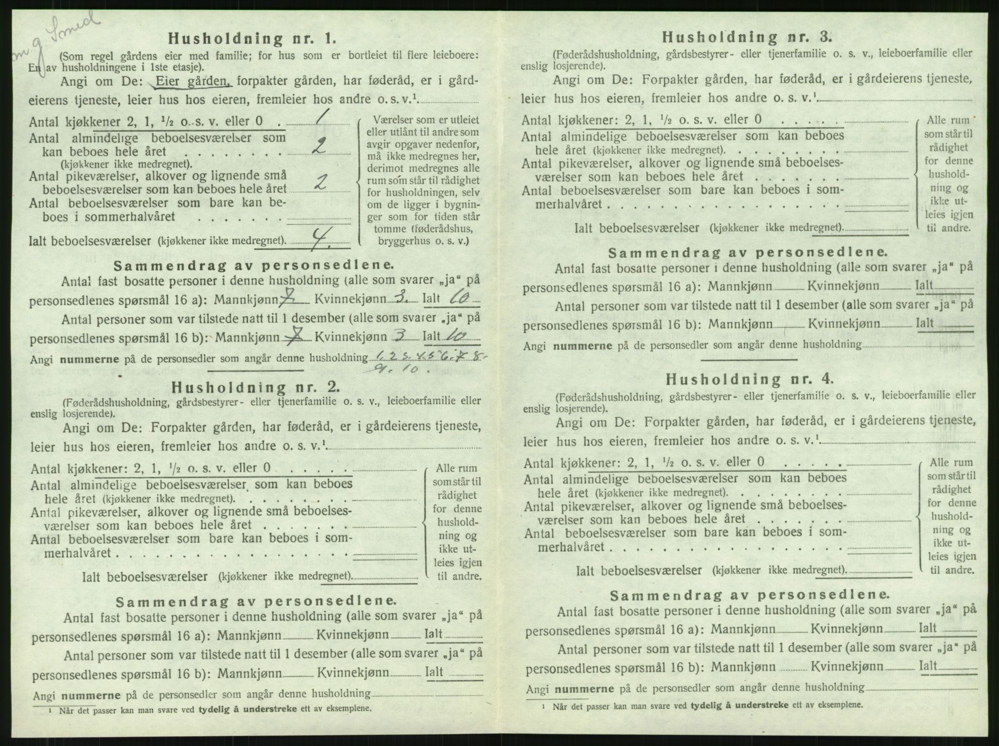 SAT, 1920 census for Klinga, 1920, p. 686