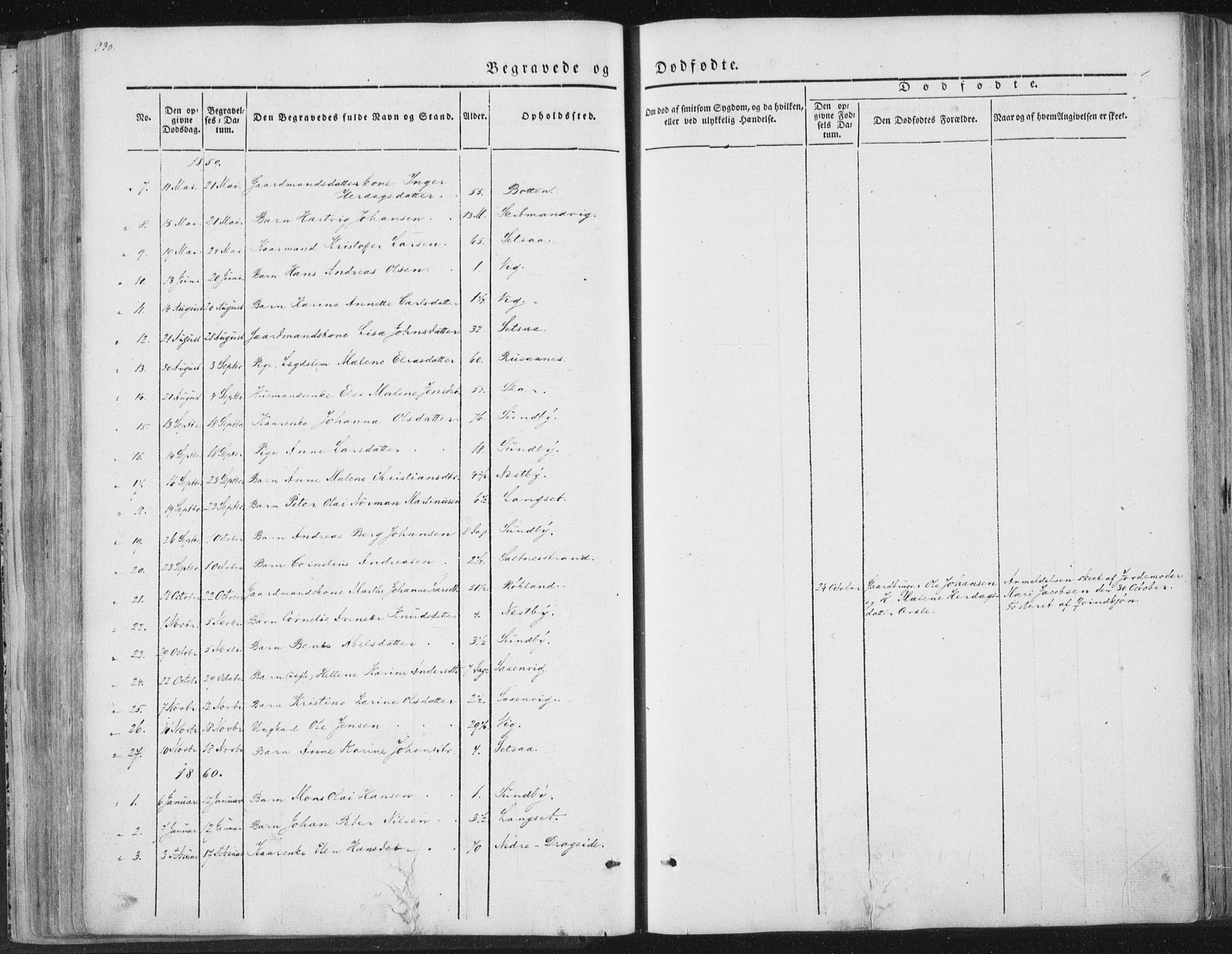 Ministerialprotokoller, klokkerbøker og fødselsregistre - Nordland, AV/SAT-A-1459/847/L0667: Parish register (official) no. 847A07, 1842-1871, p. 330