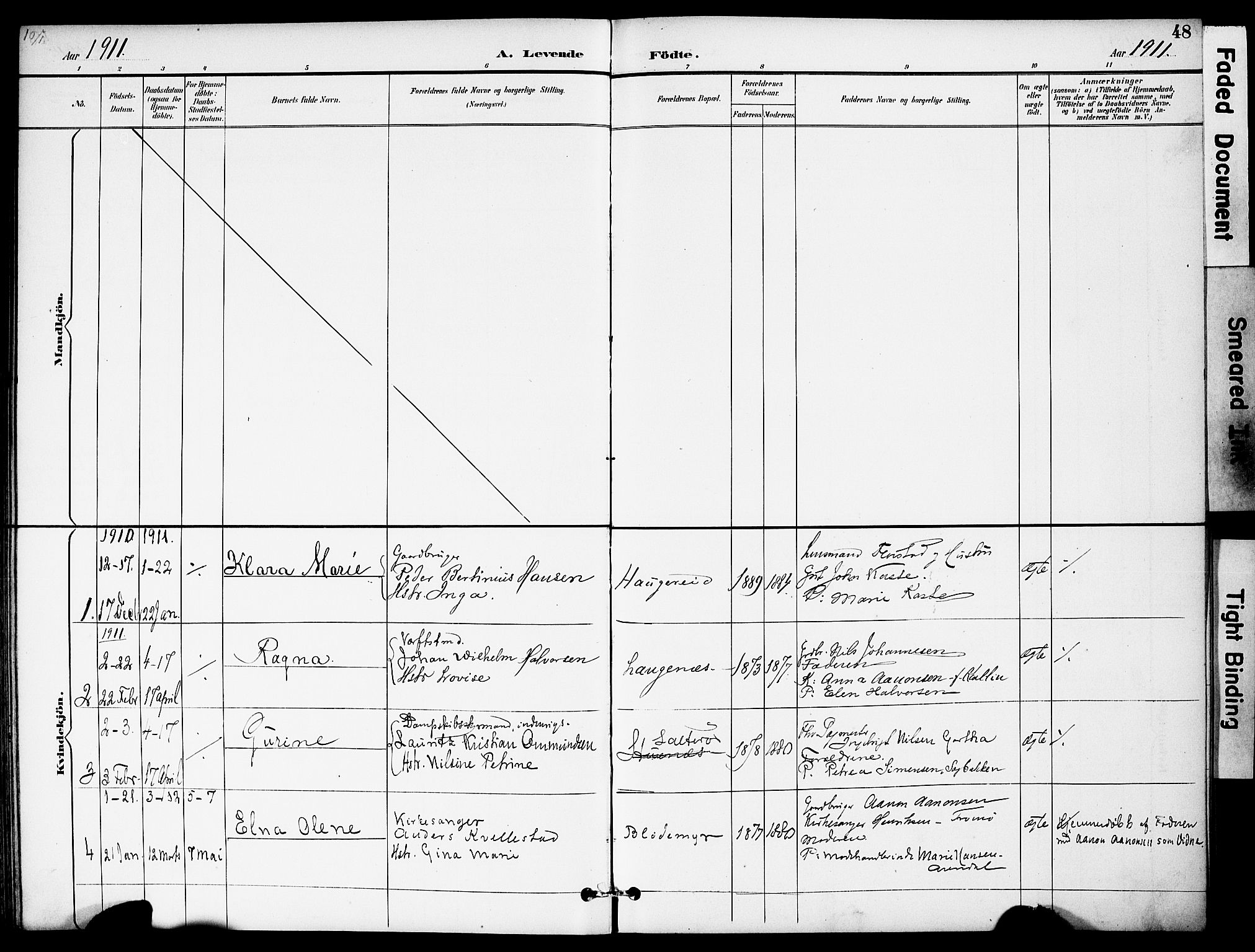 Austre Moland sokneprestkontor, AV/SAK-1111-0001/F/Fa/Fab/L0002: Parish register (official) no. A 2, 1894-1919, p. 48